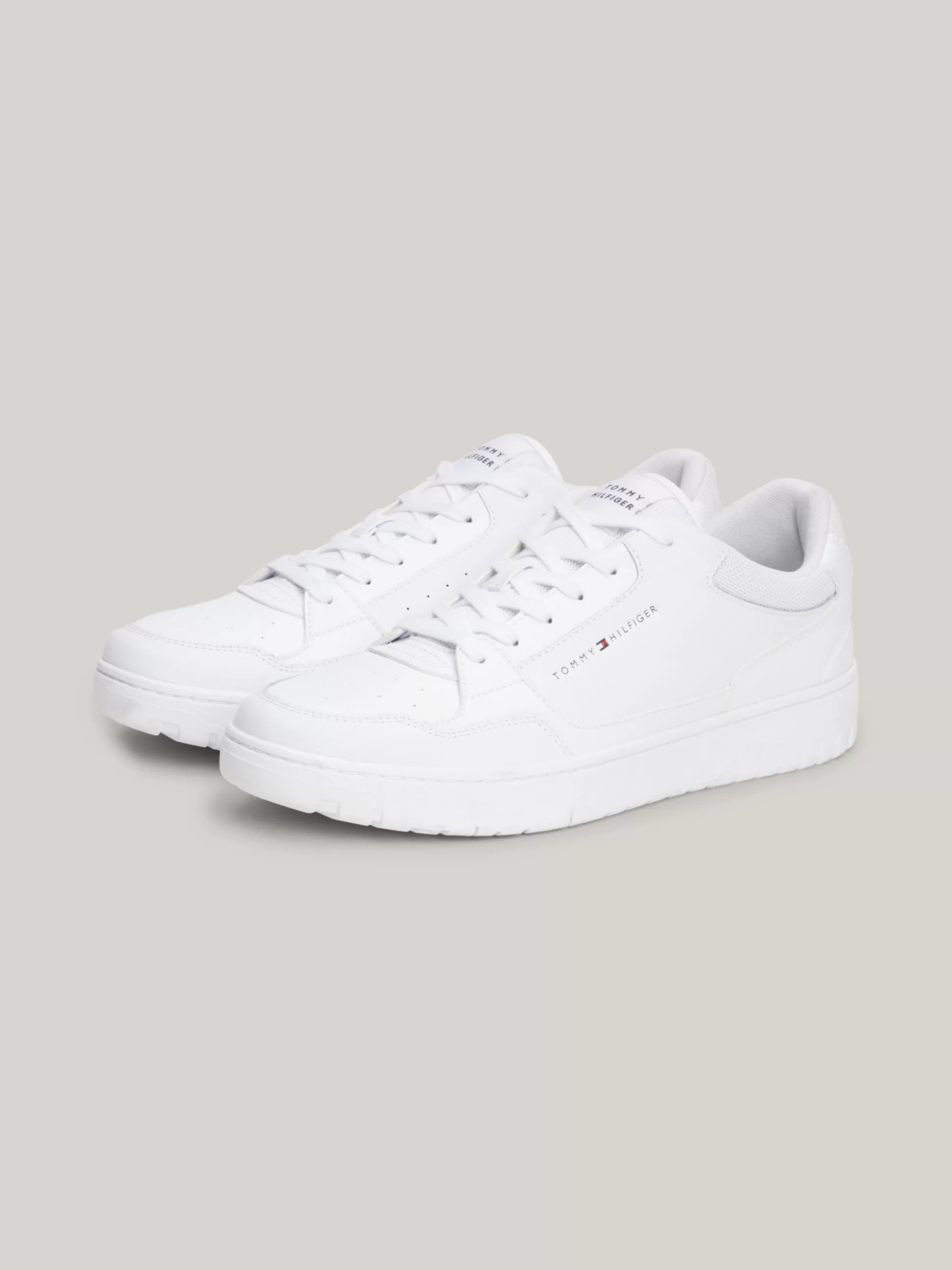 Tommy Hilfiger White Trainers | Sneakersy^Skórzane Buty Sportowe Z Logo Essential