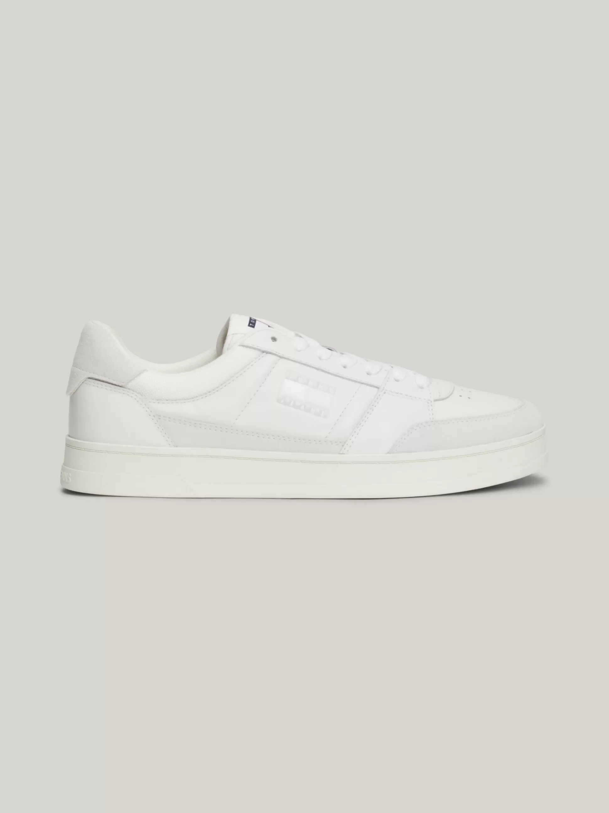 Tommy Hilfiger White Trainers | Sneakersy^Skórzane Buty Sportowe Z Logo W Kolorze Tła