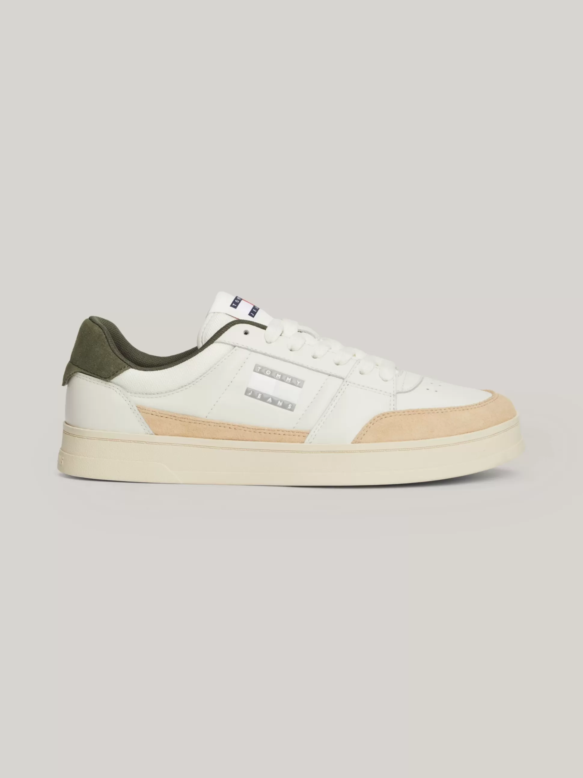 Tommy Hilfiger White Trainers | Sneakersy^Skórzane Buty Sportowe Z Logo W Kolorze Tła
