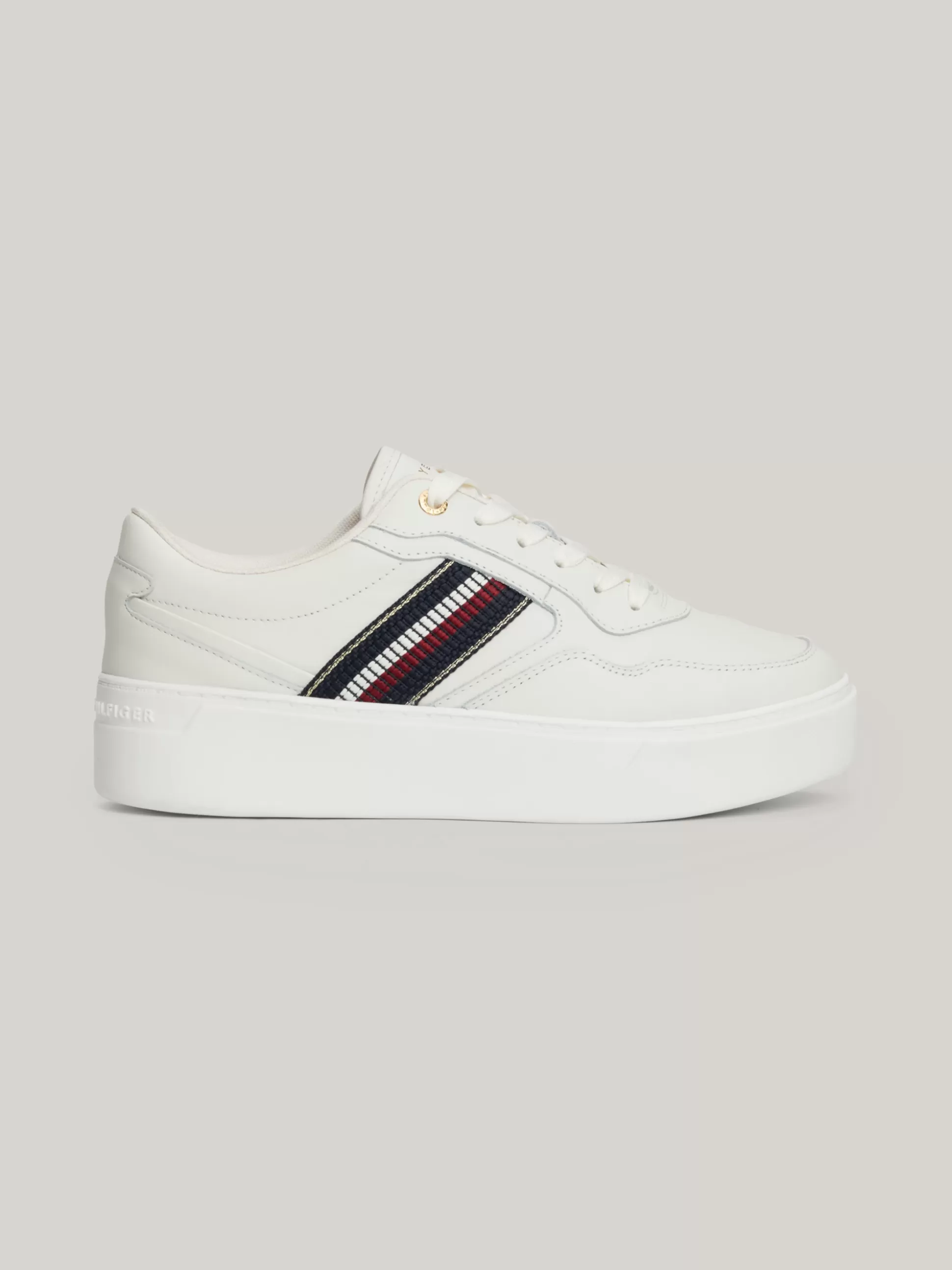 Tommy Hilfiger Sneakersy^Skórzane Buty Sportowe Z Sygnowaną Taśmą