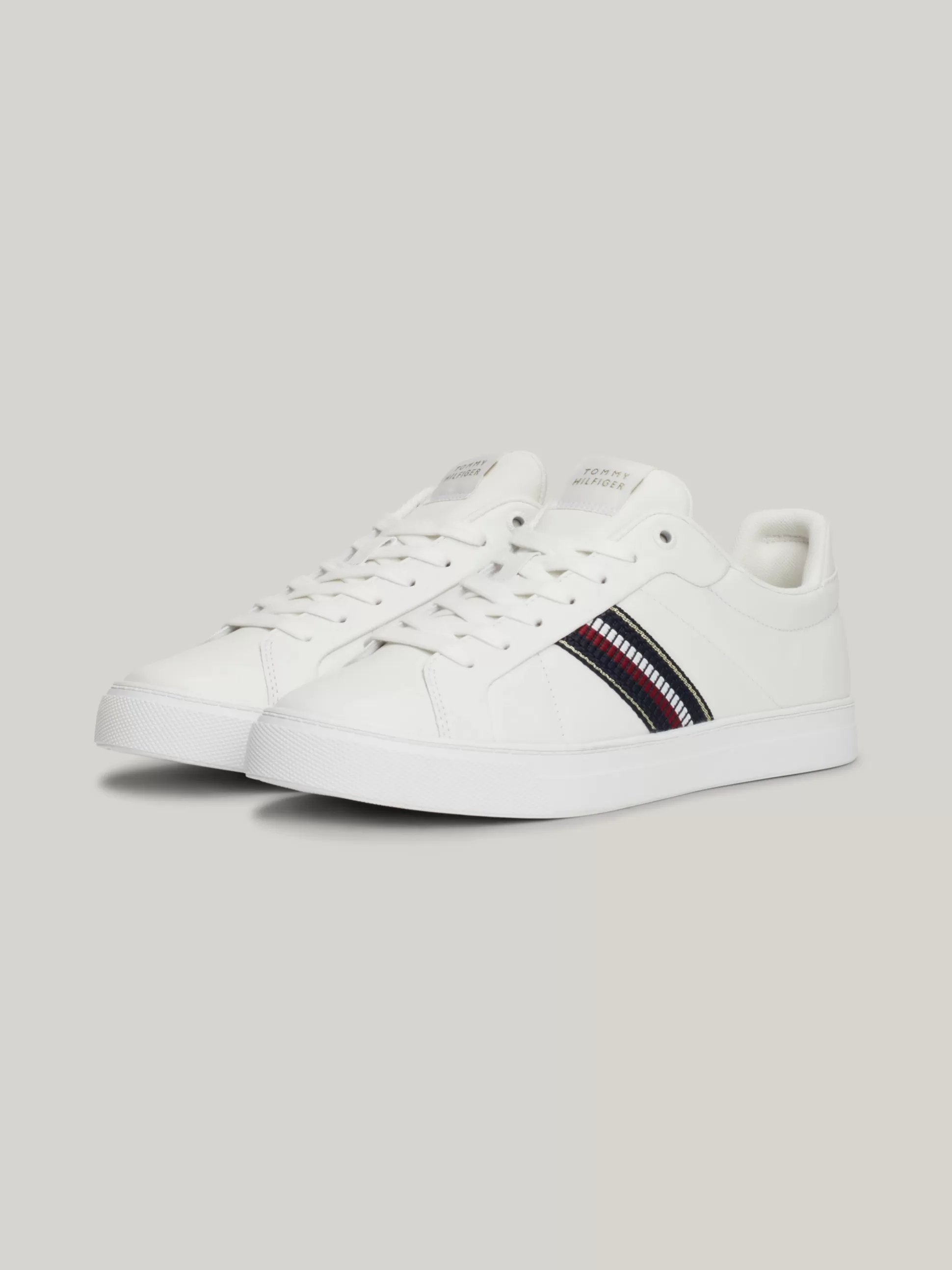 Tommy Hilfiger Sneakersy^Skórzane Buty Sportowe Z Sygnowaną Taśmą