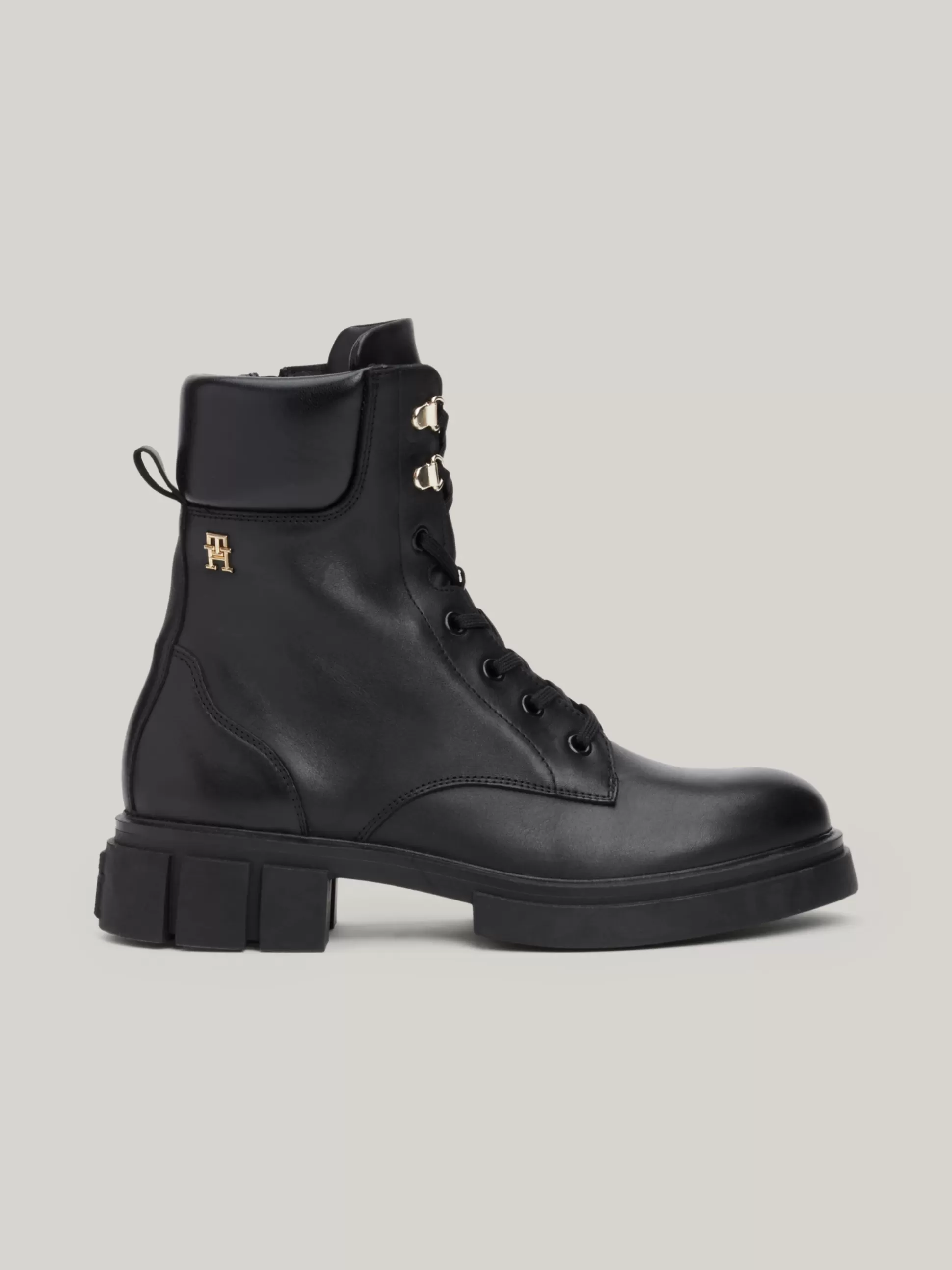 Tommy Hilfiger Sznurowane Botki | Botki^Skórzane Buty Typu Biker