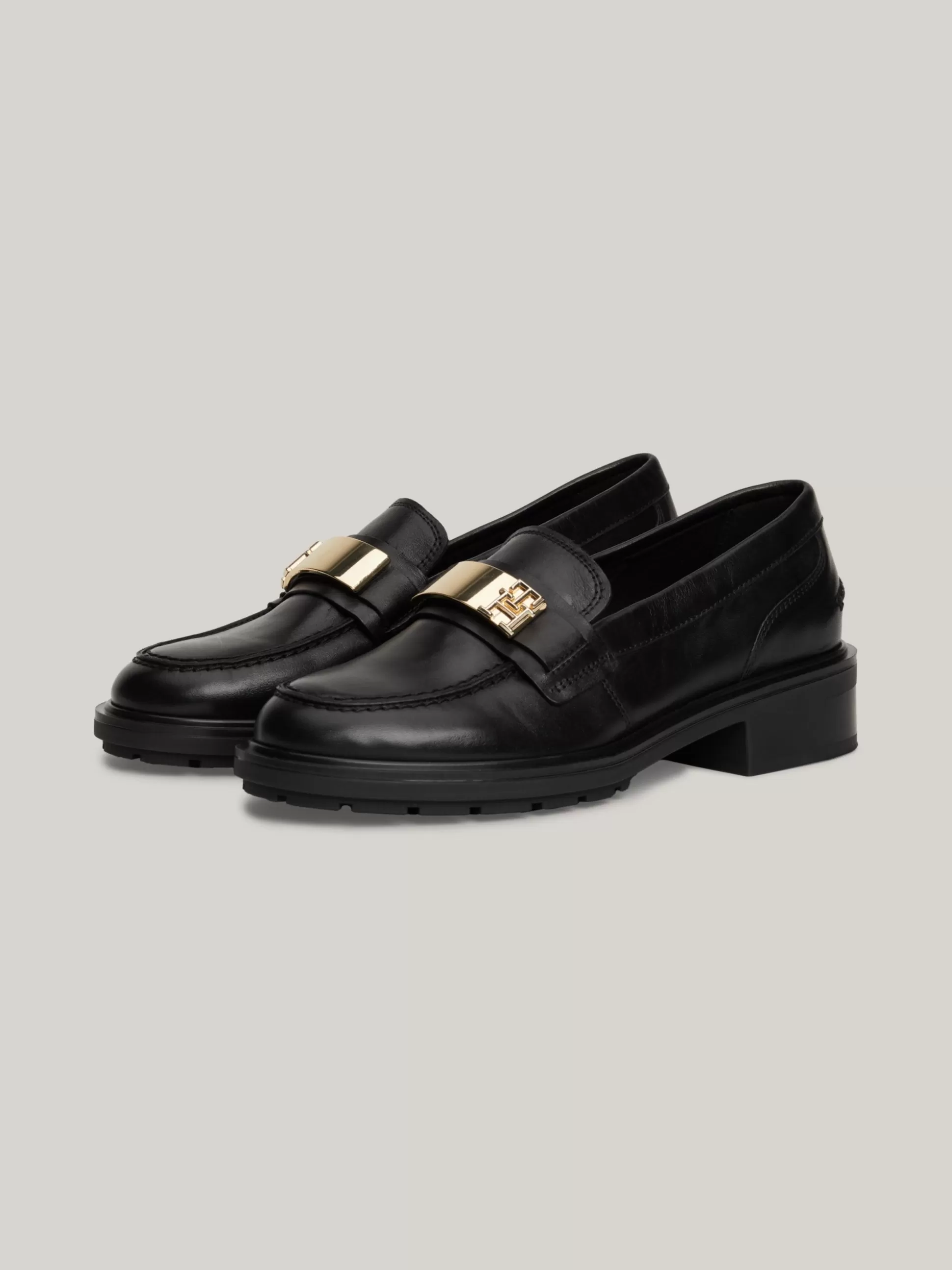 Tommy Hilfiger Mokasyny & Loafers | Płaskie Buty^Skórzane Mokasyny Z Monogramem TH