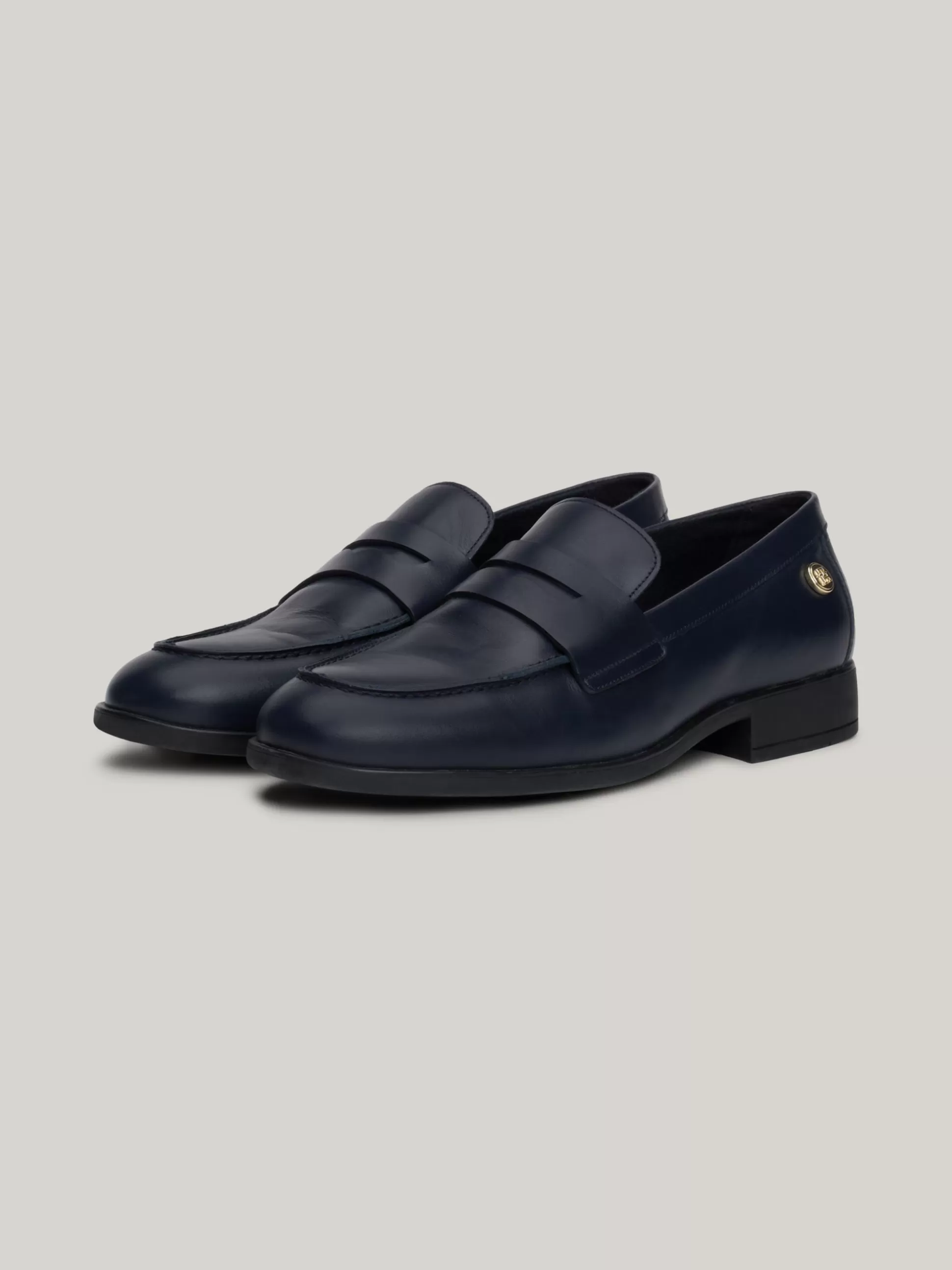 Tommy Hilfiger Mokasyny & Loafers | Płaskie Buty^Skórzane Mokasyny Z Plakietką