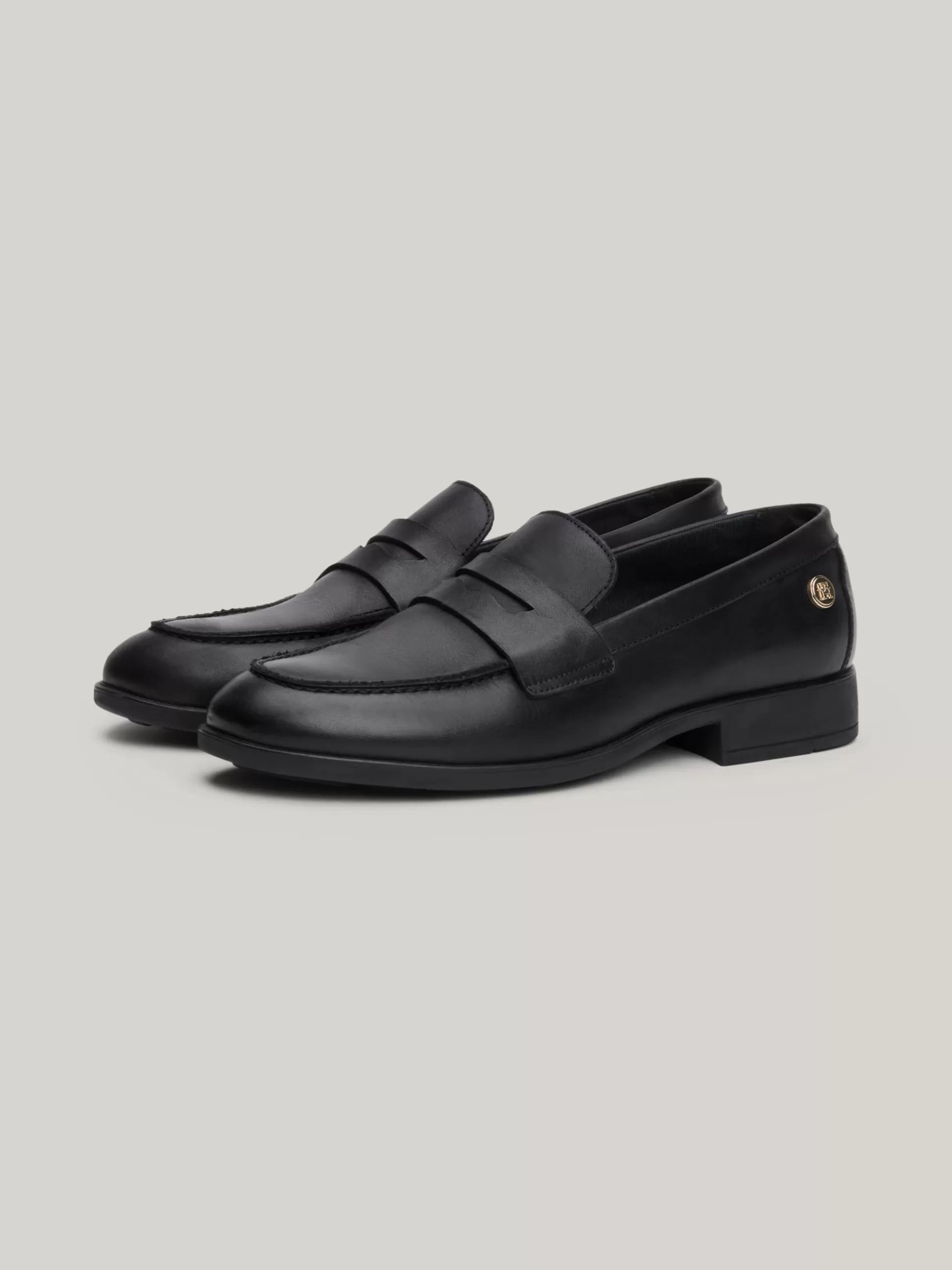 Tommy Hilfiger Mokasyny & Loafers | Płaskie Buty^Skórzane Mokasyny Z Plakietką