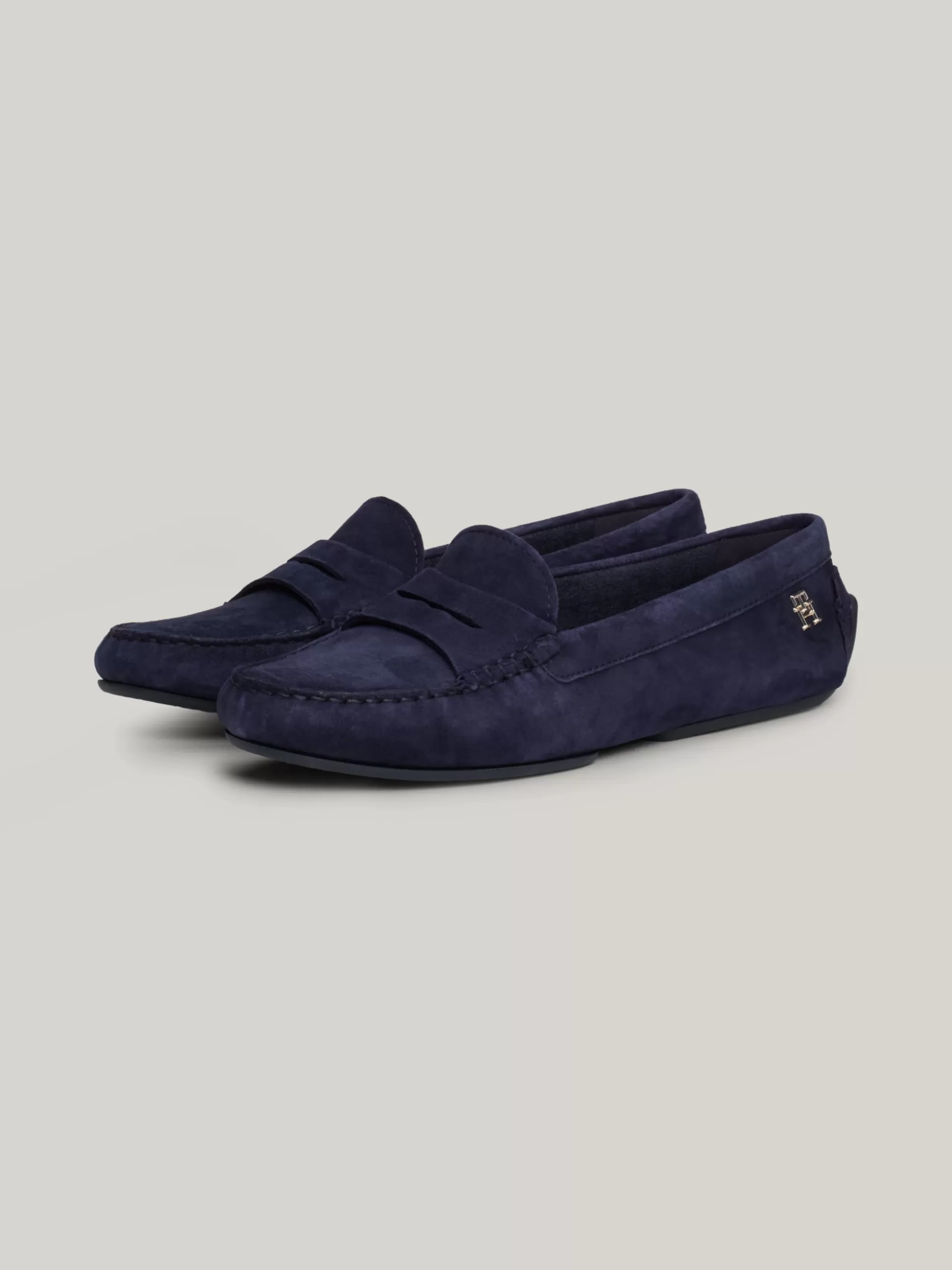 Tommy Hilfiger Mokasyny & Loafers | Płaskie Buty^Skórzane Mokasyny Z Plakietką Z Monogramem TH