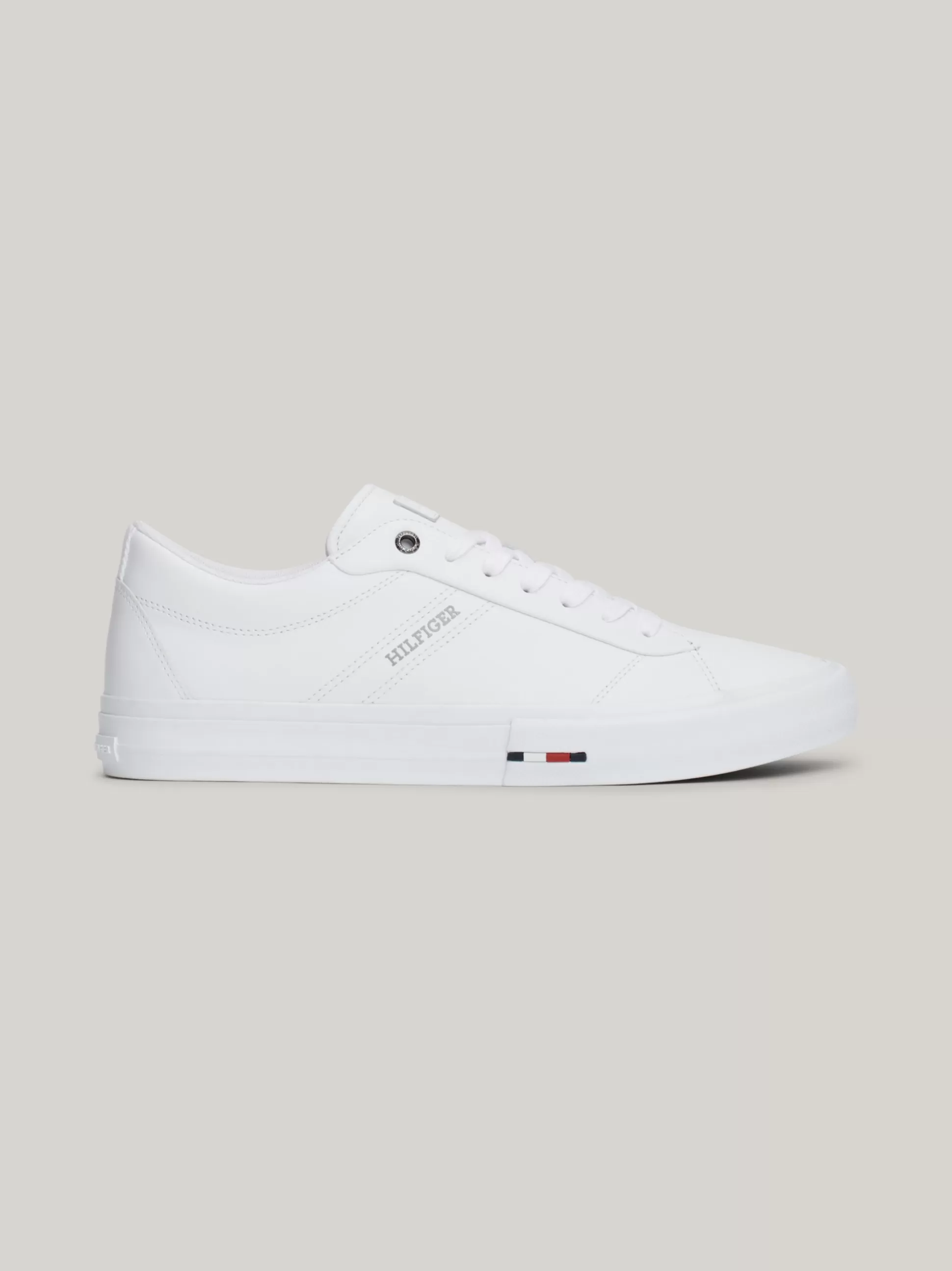 Tommy Hilfiger White Trainers | Sneakersy^Skórzane Sznurowane Tenisówki Z Logo