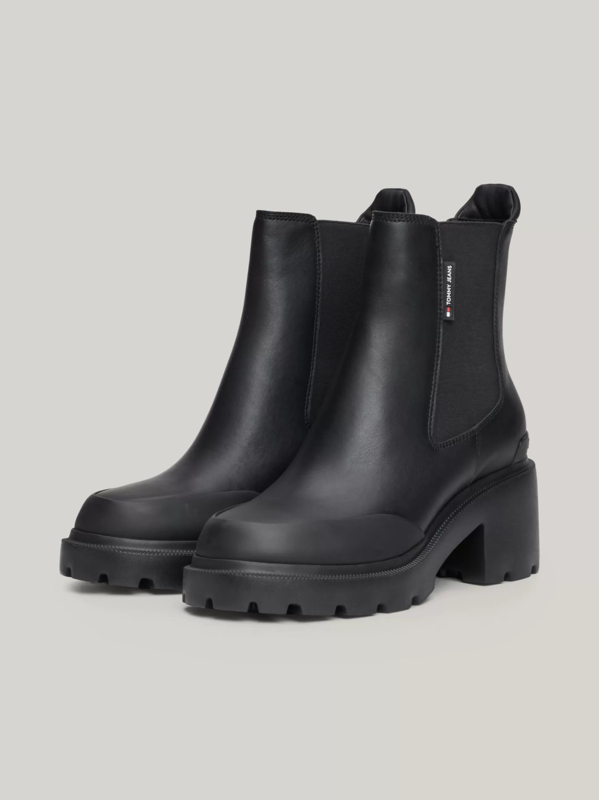 Tommy Hilfiger Chelsea Boots | Botki^Skórzane Sztyblety Na Obcasie Klockowym