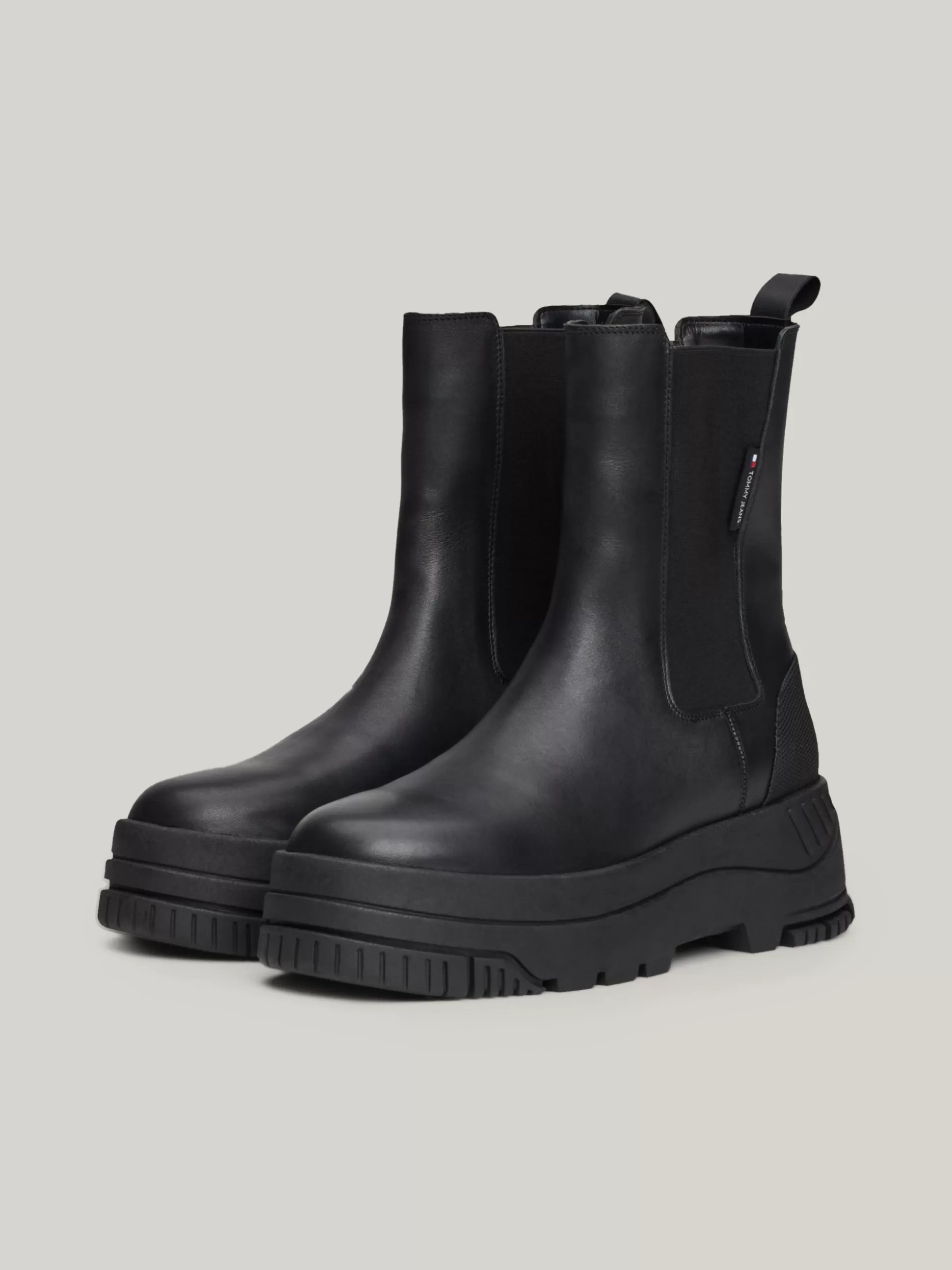 Tommy Hilfiger Chelsea Boots | Botki^Skórzane Sztyblety Na Płaskiej Platformie