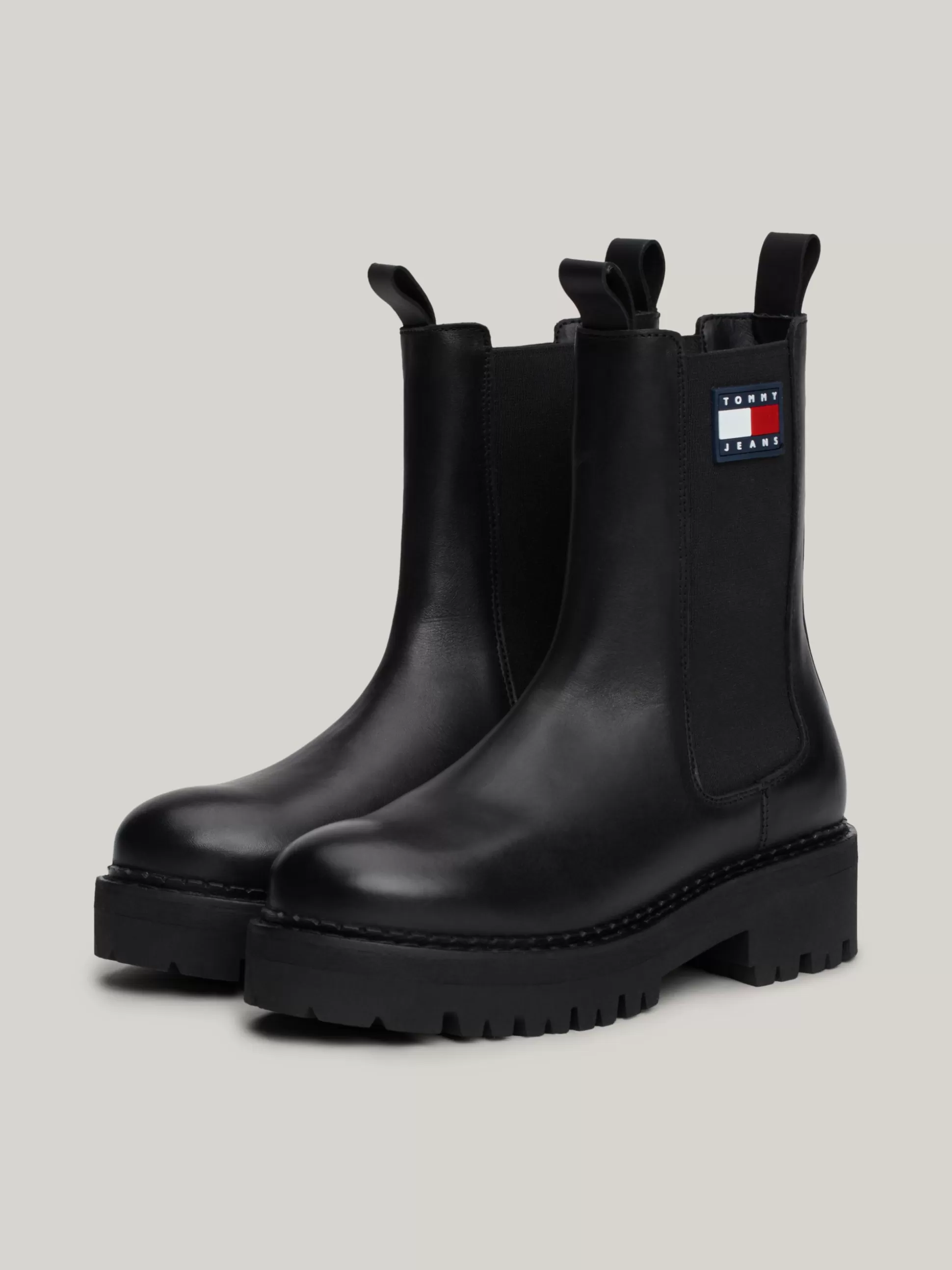 Tommy Hilfiger Chelsea Boots | Botki^Skórzane Sztyblety Z Gumowanym Logo