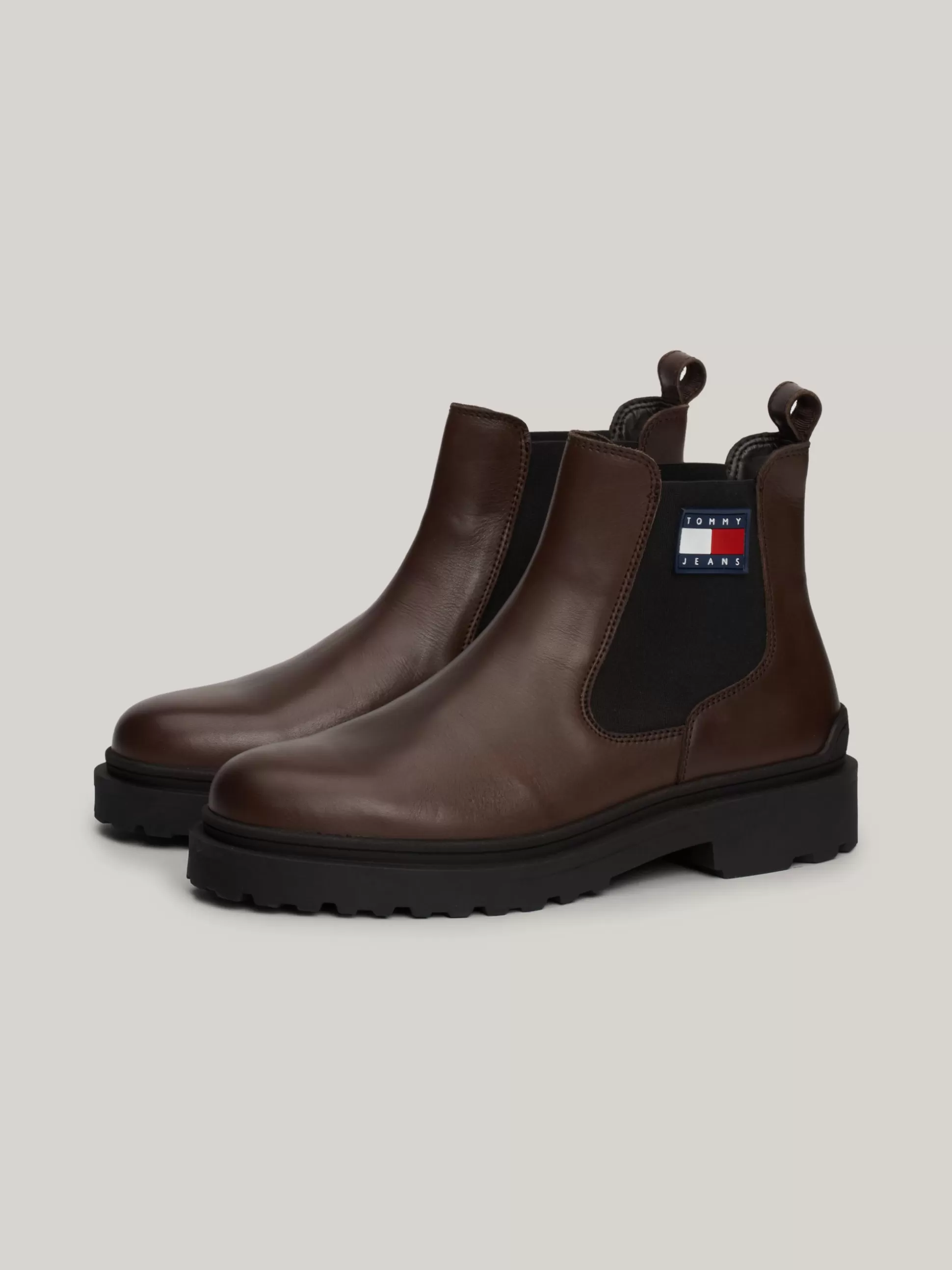 Tommy Hilfiger Sztyblety | Buty^Skórzane Sztyblety Z Protektorem I Logo