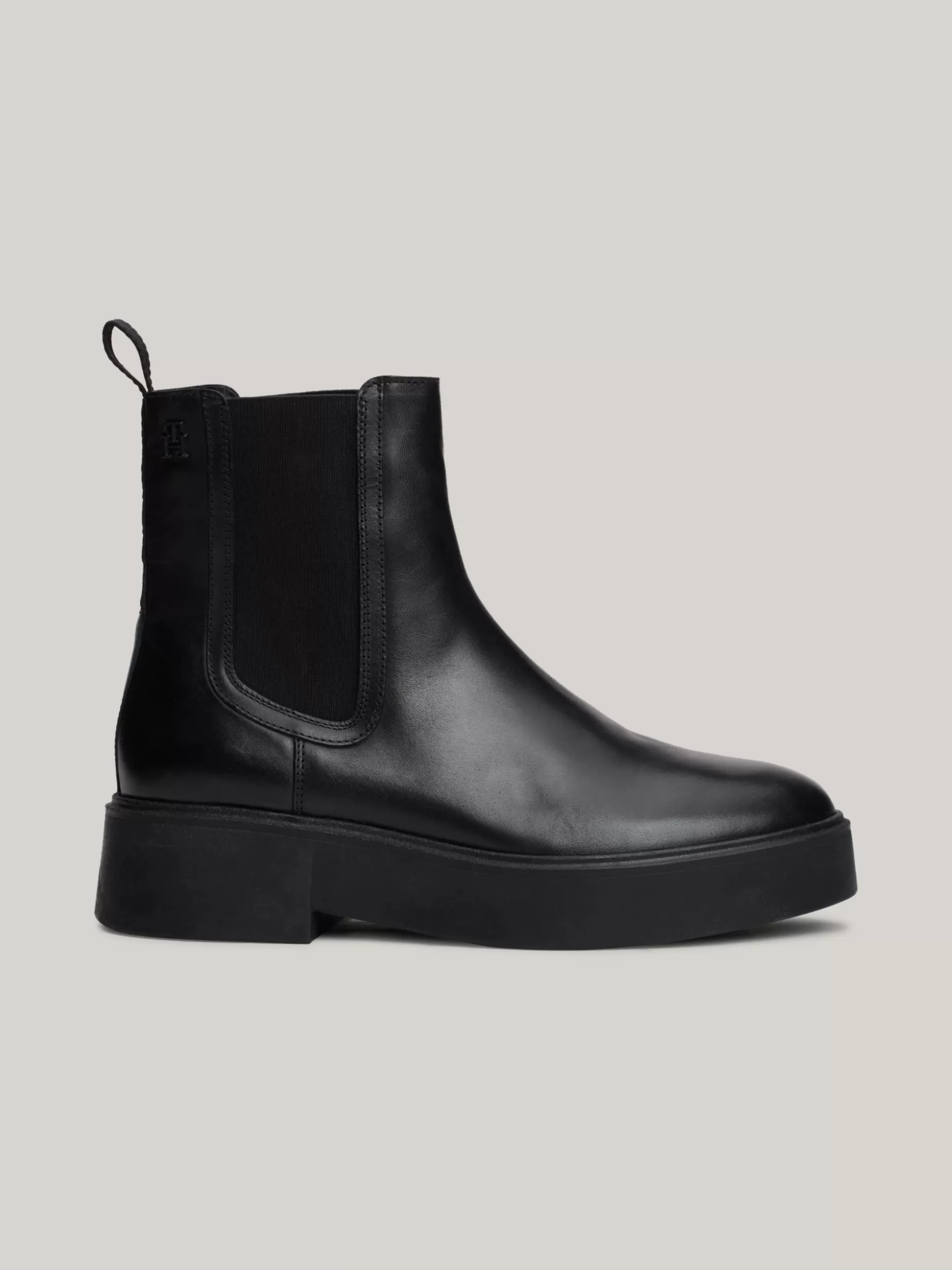 Tommy Hilfiger Botki | Chelsea Boots^Skórzane Sztyblety Z Taśmą Z Logo