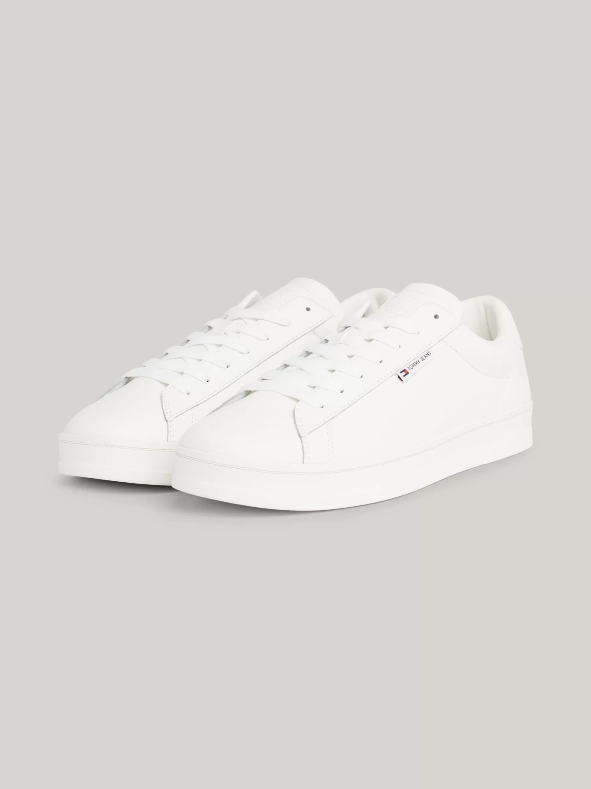 Tommy Hilfiger White Trainers | Sneakersy^Skórzane Tenisówki Na Podeszwie Typu Cupsole