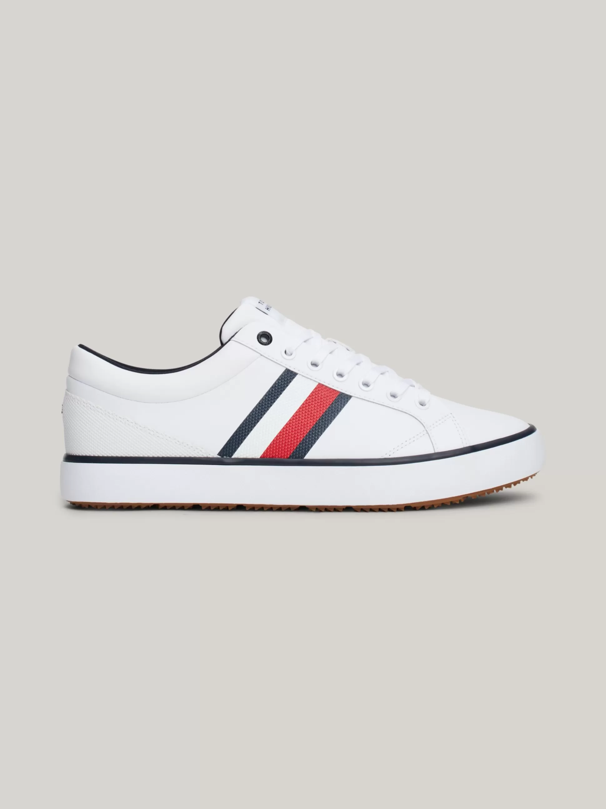 Tommy Hilfiger White Trainers^Skórzane Tenisówki Z Delikatnym Protektorem