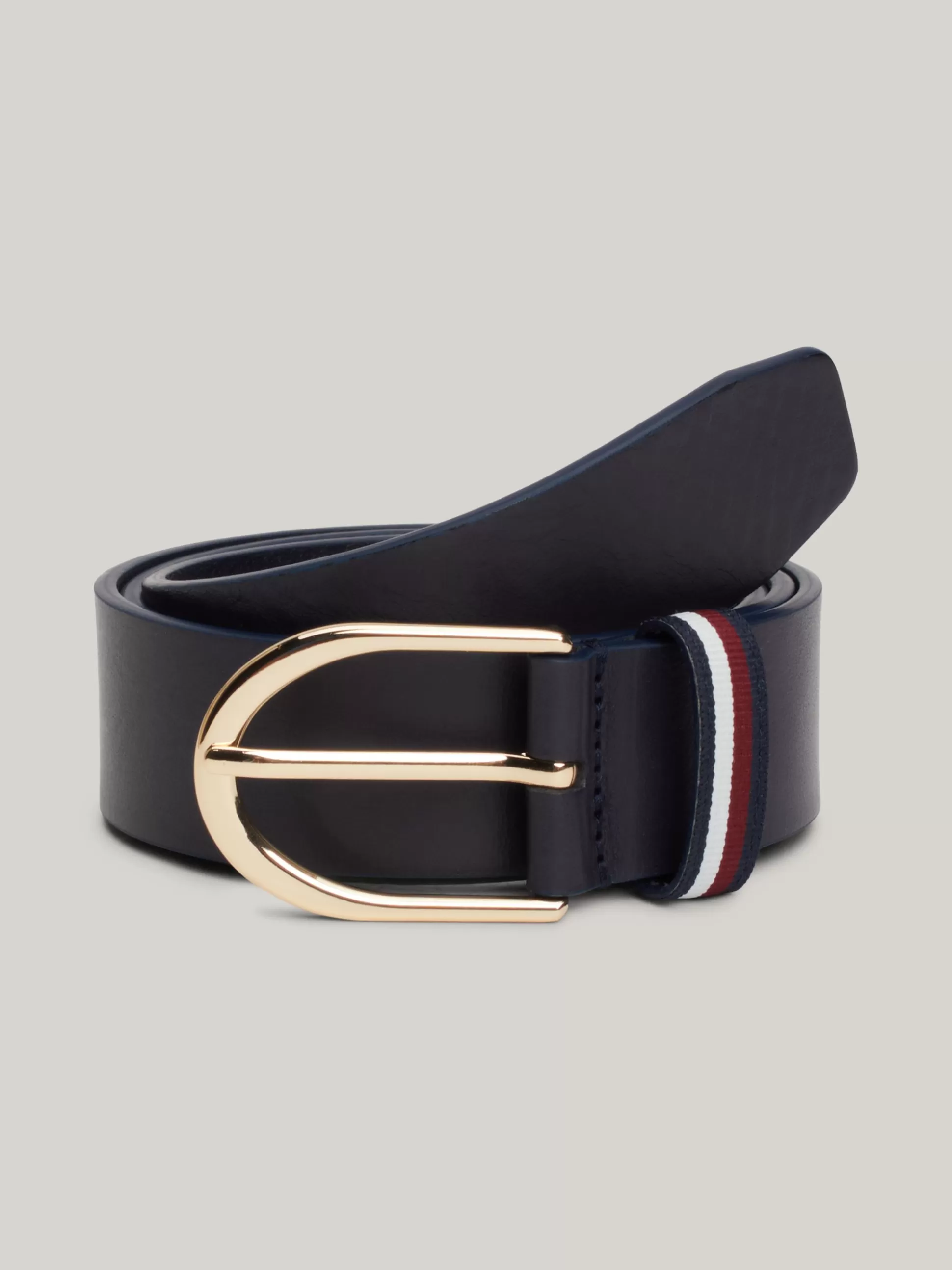Tommy Hilfiger Paski^Skórzany Pasek Corporate Z Okrągłą Sprzączką