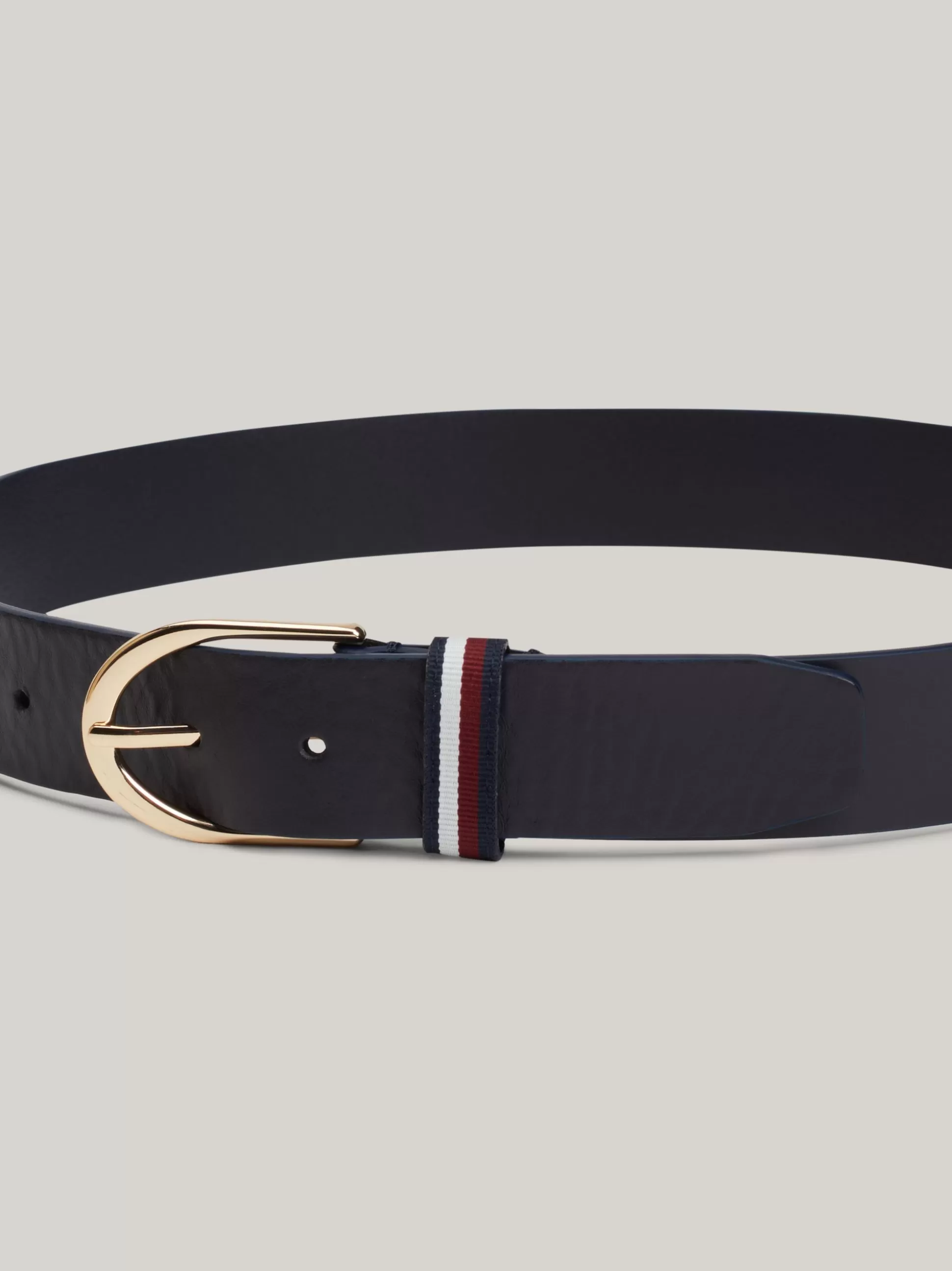 Tommy Hilfiger Paski^Skórzany Pasek Corporate Z Okrągłą Sprzączką