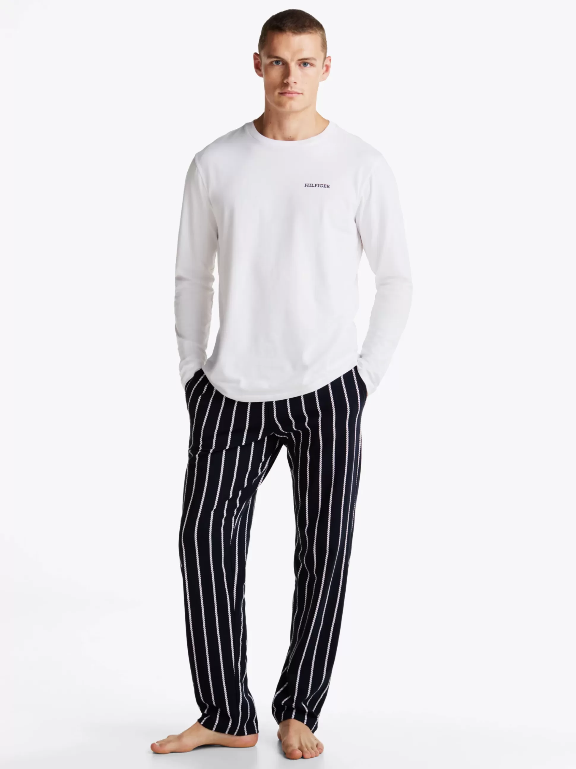 Tommy Hilfiger Stroje Kąpielowe^Spodnie Od Piżamy Z Dżerseju Hilfiger Monotype