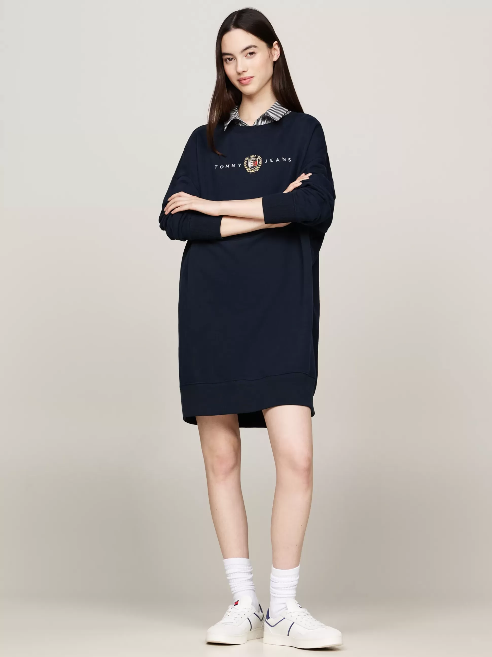 Tommy Hilfiger Sukienki^Sukienka Dresowa Mini Z Wyhaftowanym Logo