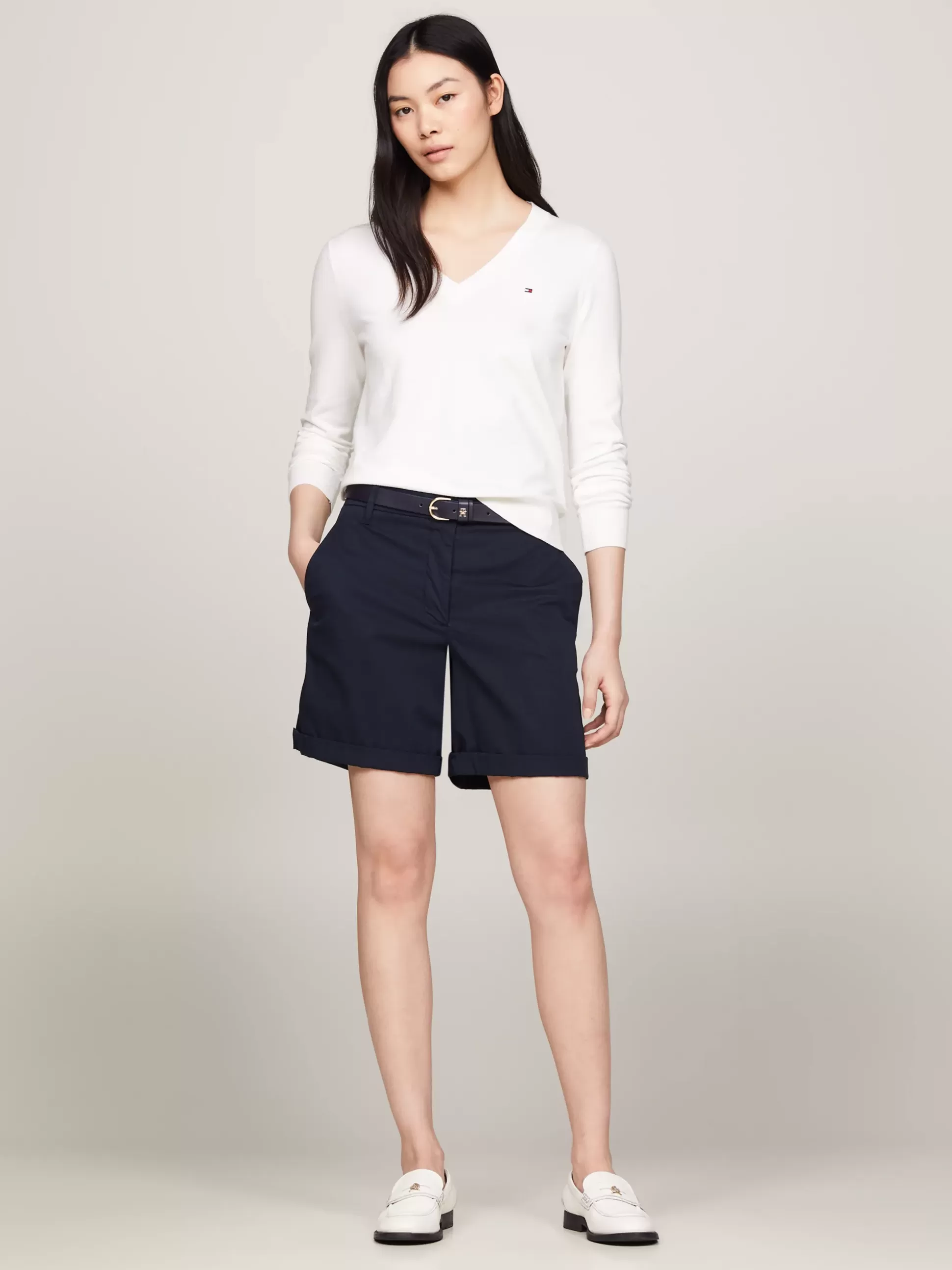 Tommy Hilfiger Bluzy Dresowe & Z Kapturem^Sweter Heritage Z Dekoltem W Kształcie Litery V
