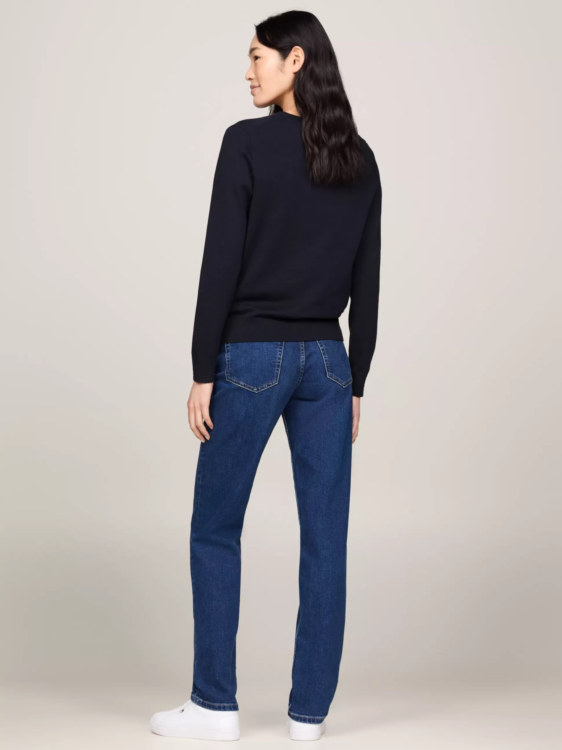 Tommy Hilfiger Bluzy Dresowe & Z Kapturem^Sweter Heritage Z Dekoltem W Kształcie Litery V