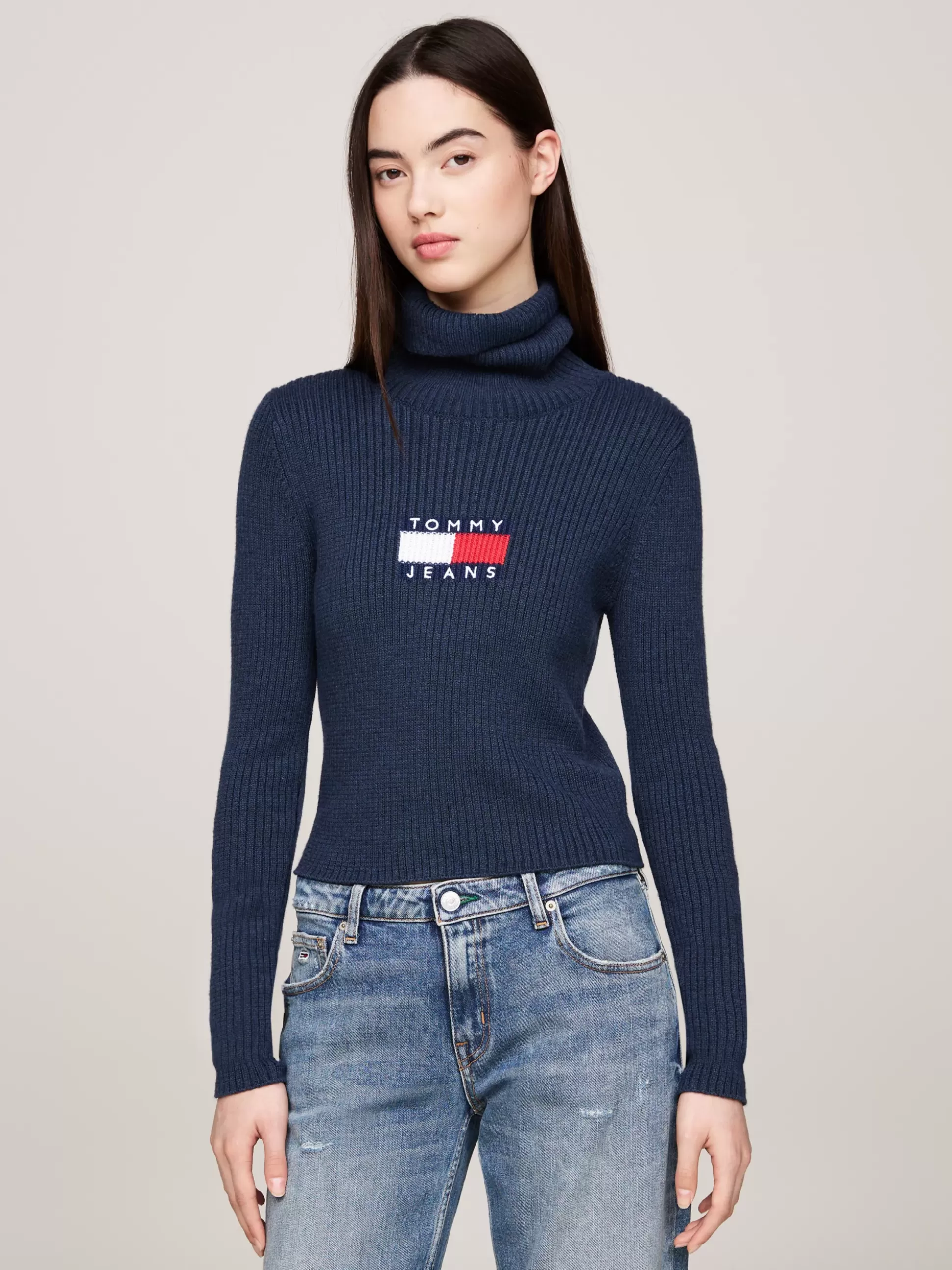 Tommy Hilfiger Swetry Z Golfem | Swetry^Sweter Z Golfem Z Mieszanki Wełny