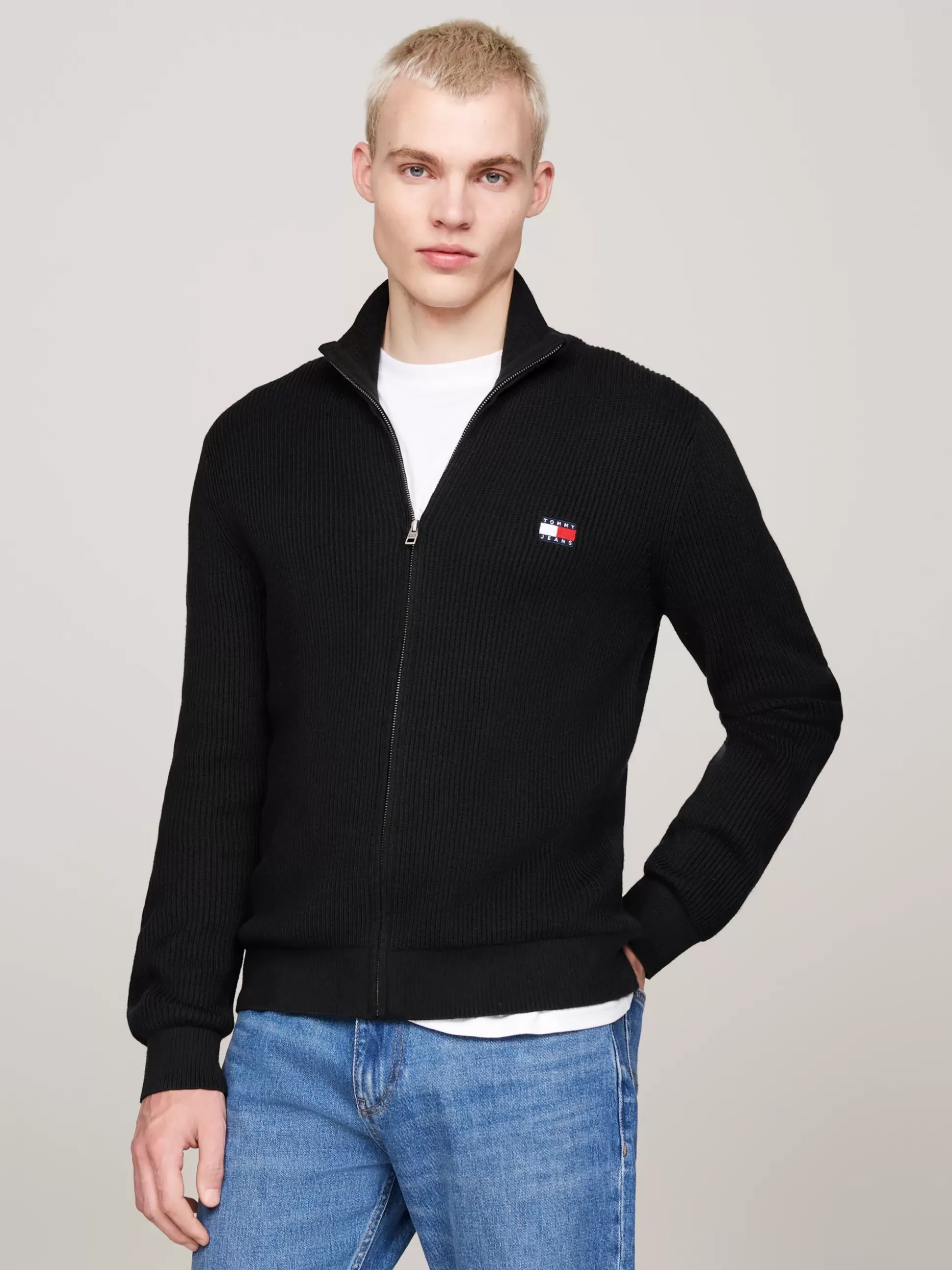 Tommy Hilfiger Swetry | Dzianina^Sweter Z Mieszanki Wełny Z Naszywką Tommy