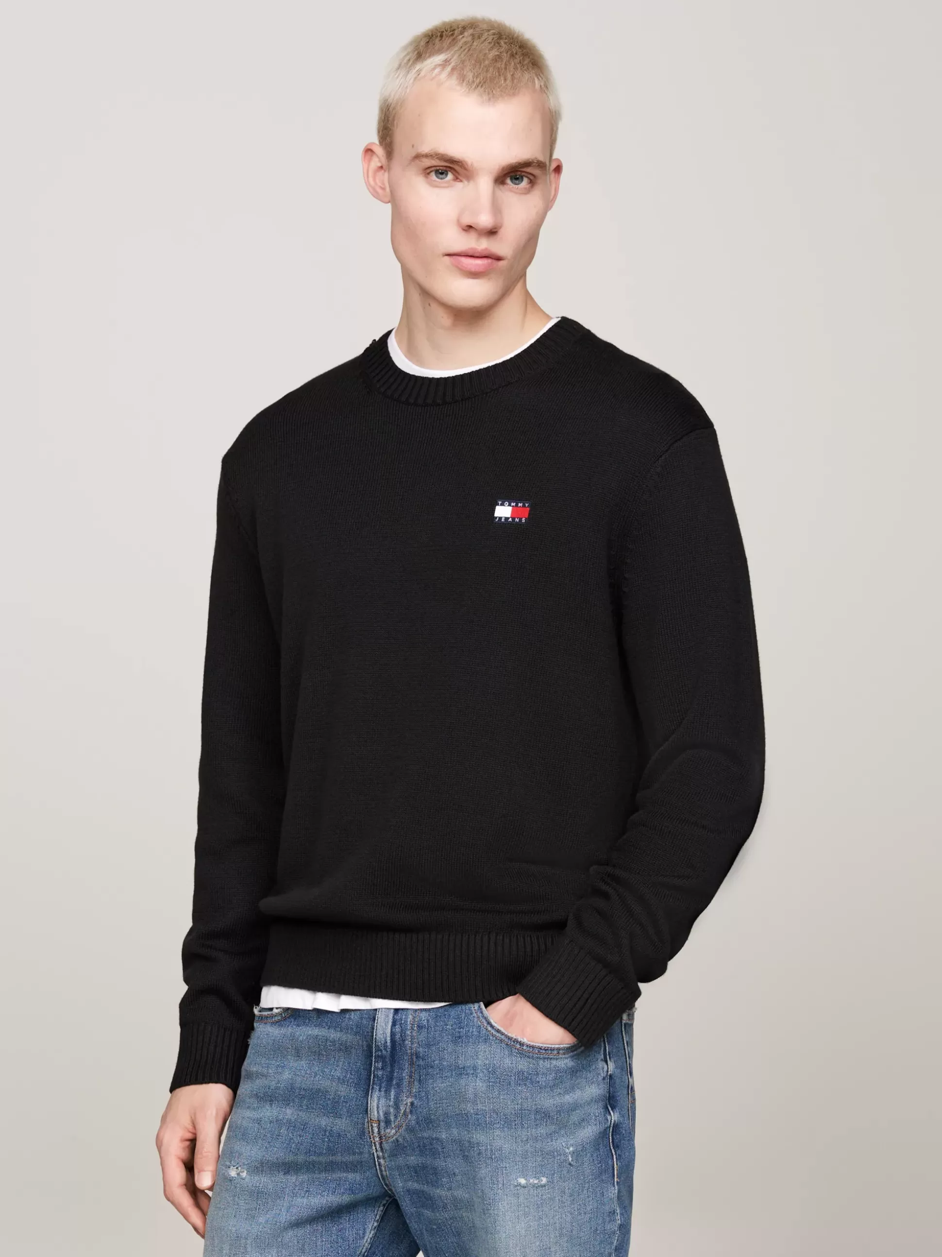 Tommy Hilfiger Swetry Z Okrągłym Dekoltem | Swetry^Sweter Z Naszywką Tommy