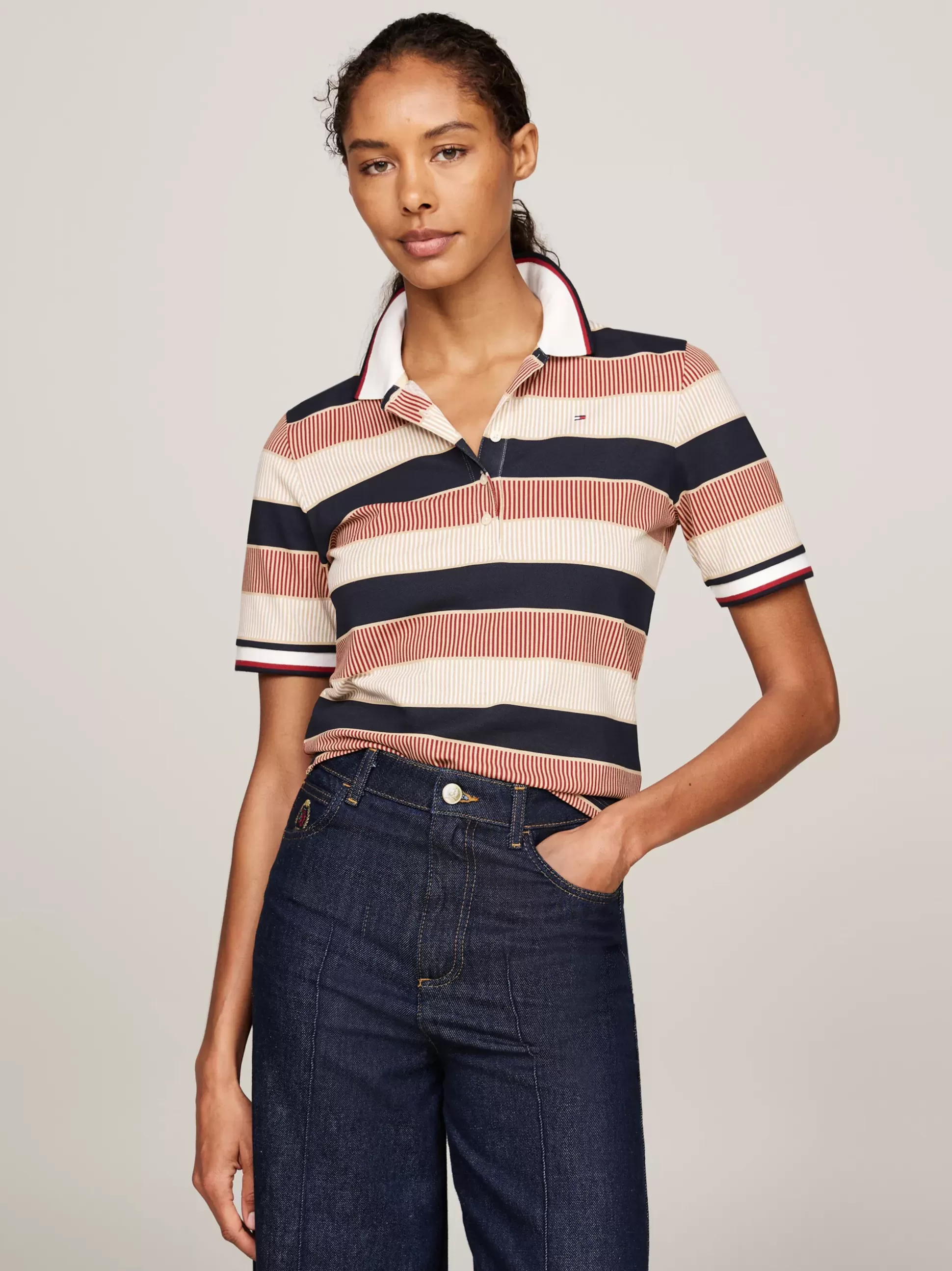 Tommy Hilfiger Koszulki Polo^Sygnowana Koszulka Polo O Regularnym Kroju