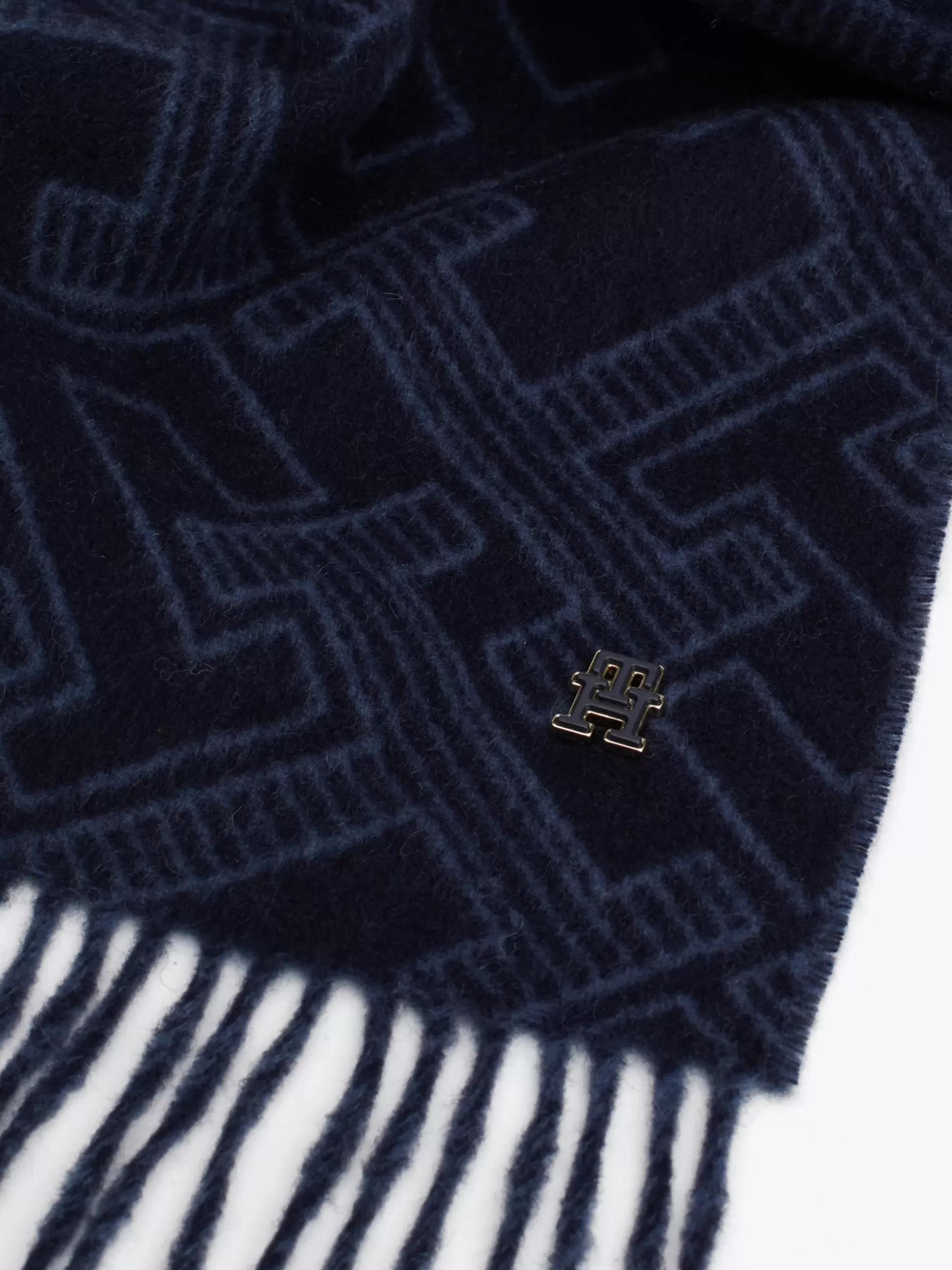 Tommy Hilfiger Szaliki | Szaliki^Szal Z Czystej Wełny Z Monogramem TH