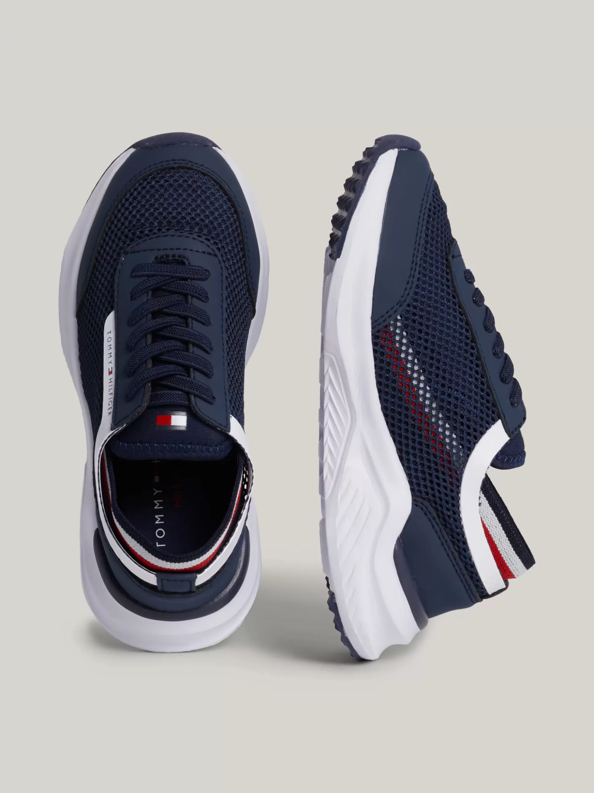 Dzieci Tommy Hilfiger Obuwie I Akcesoria^Sznurowane Buty Sportowe Z Siateczki