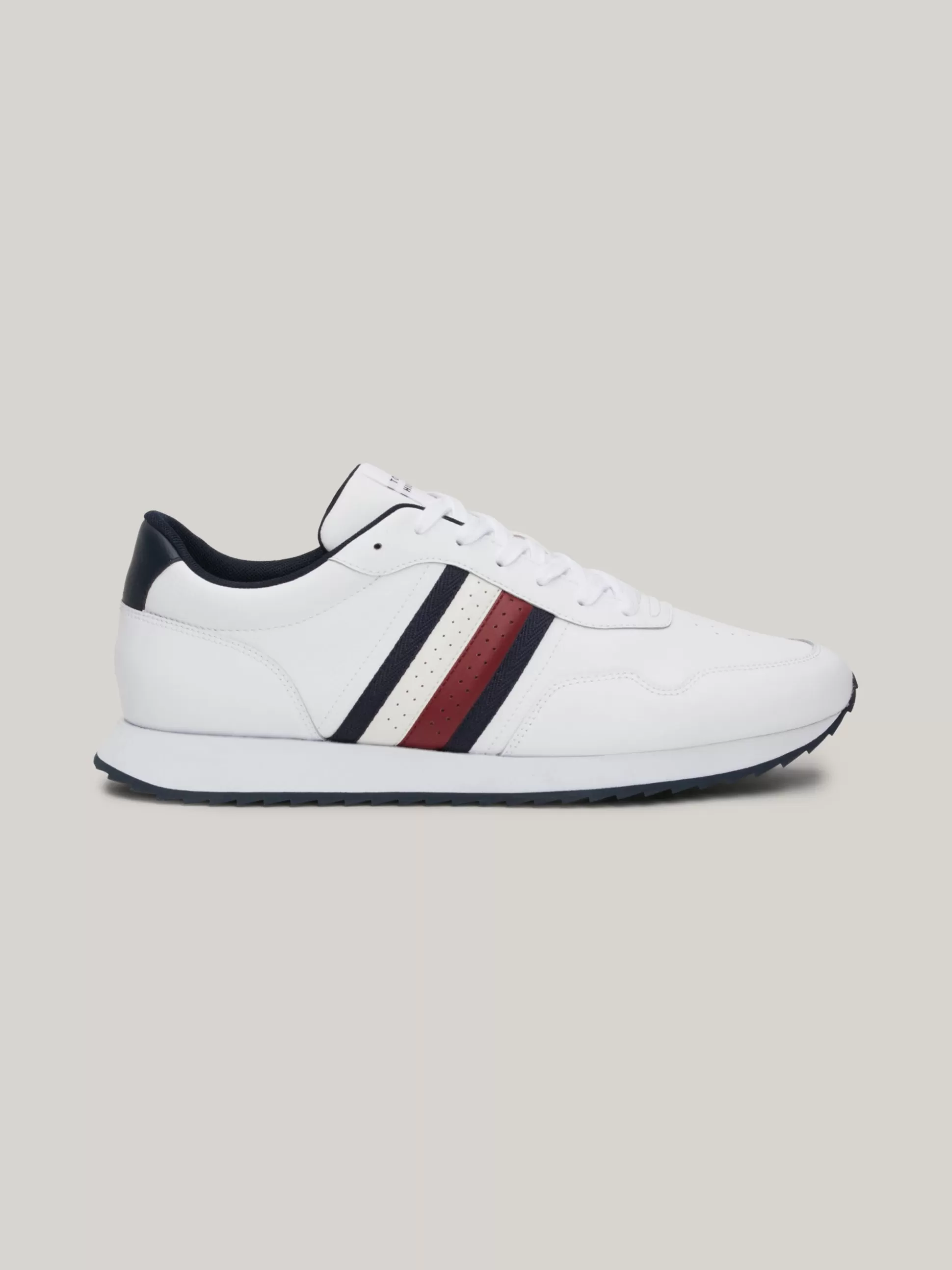 Tommy Hilfiger White Trainers | Sneakersy^Sznurowane Buty Sportowe Z Sygnowaną Taśmą