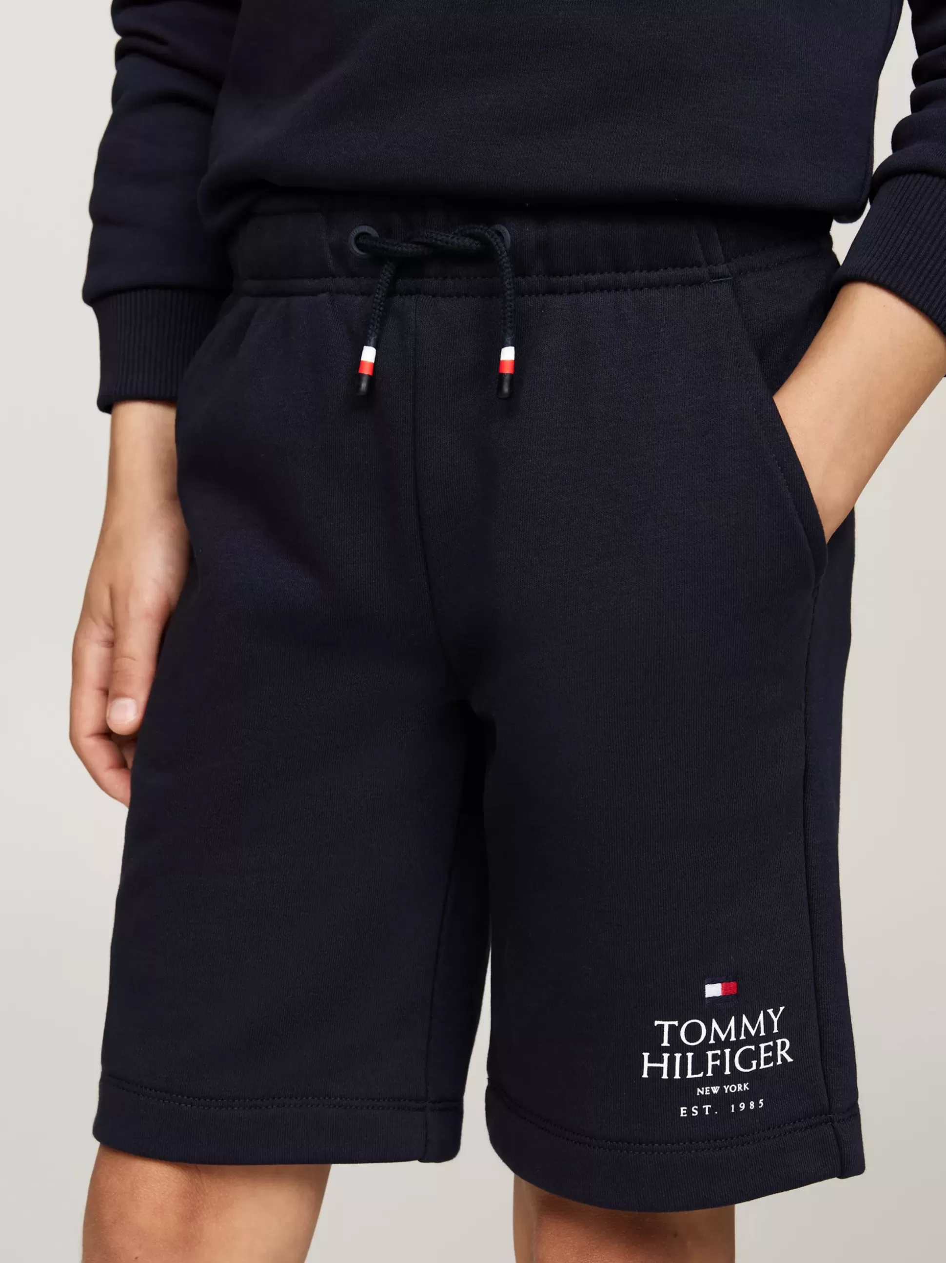 Dzieci Tommy Hilfiger Spodnie I Szorty^Szorty Dresowe Z Troczkami I Logo Hilfiger