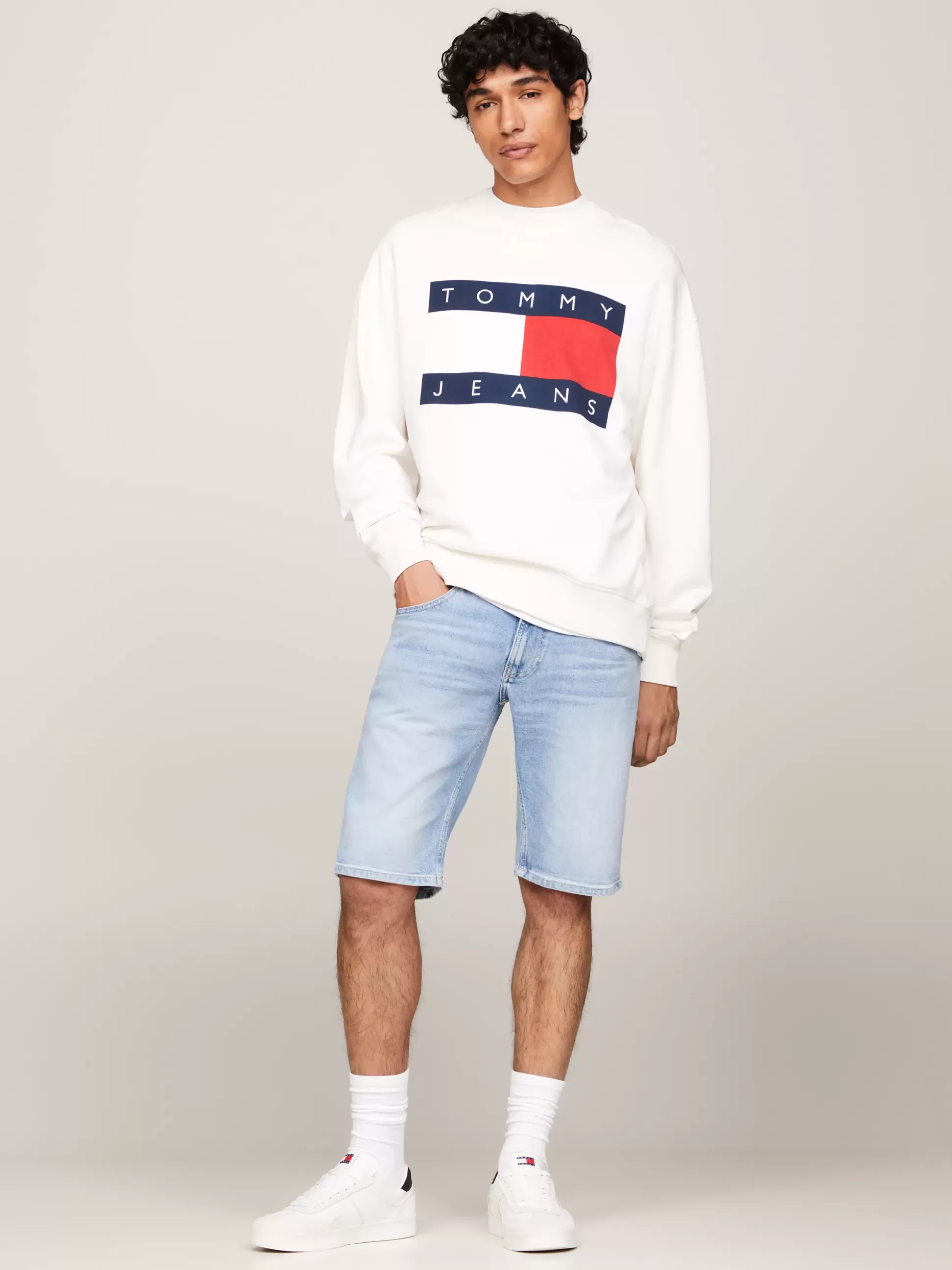 Tommy Hilfiger Szorty^Szorty Jeansowe Ronnie Z Efektem Wyblaknięcia