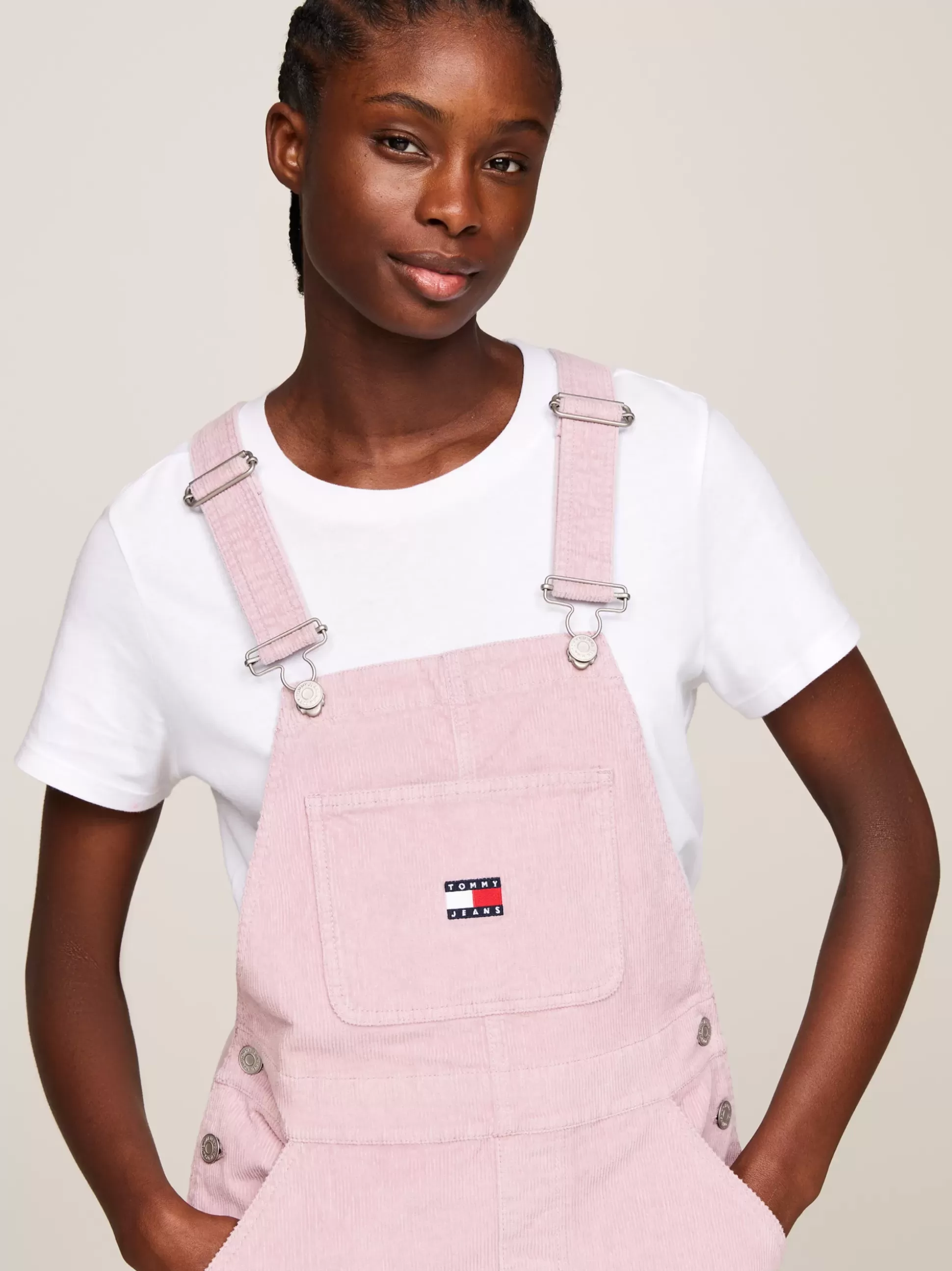 Tommy Hilfiger Sukienki^Sztruksowa Mini Sukienka Ogrodniczka