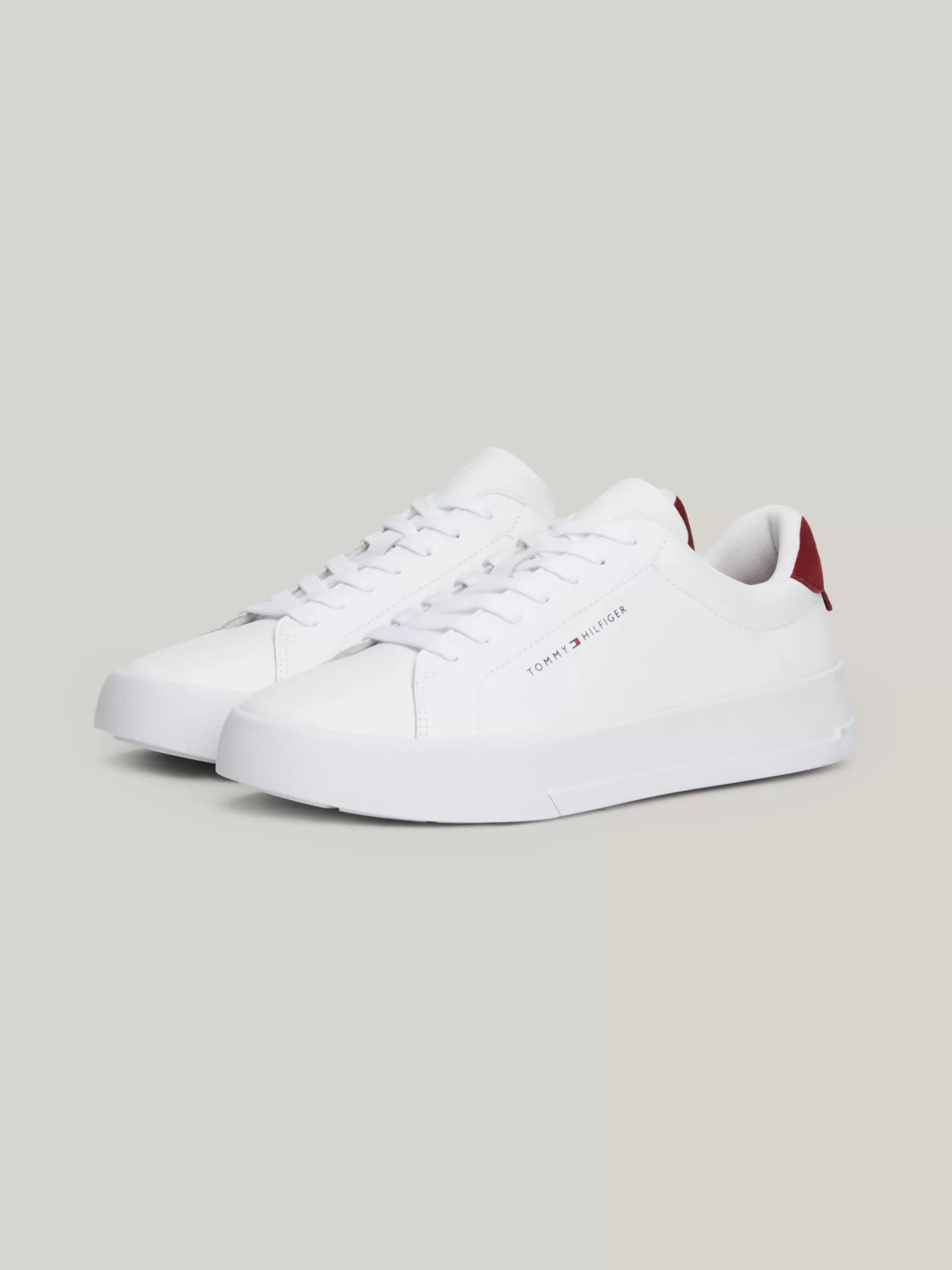 Tommy Hilfiger White Trainers | Sneakersy^Tenisówki Essential O Groszkowej Fakturze