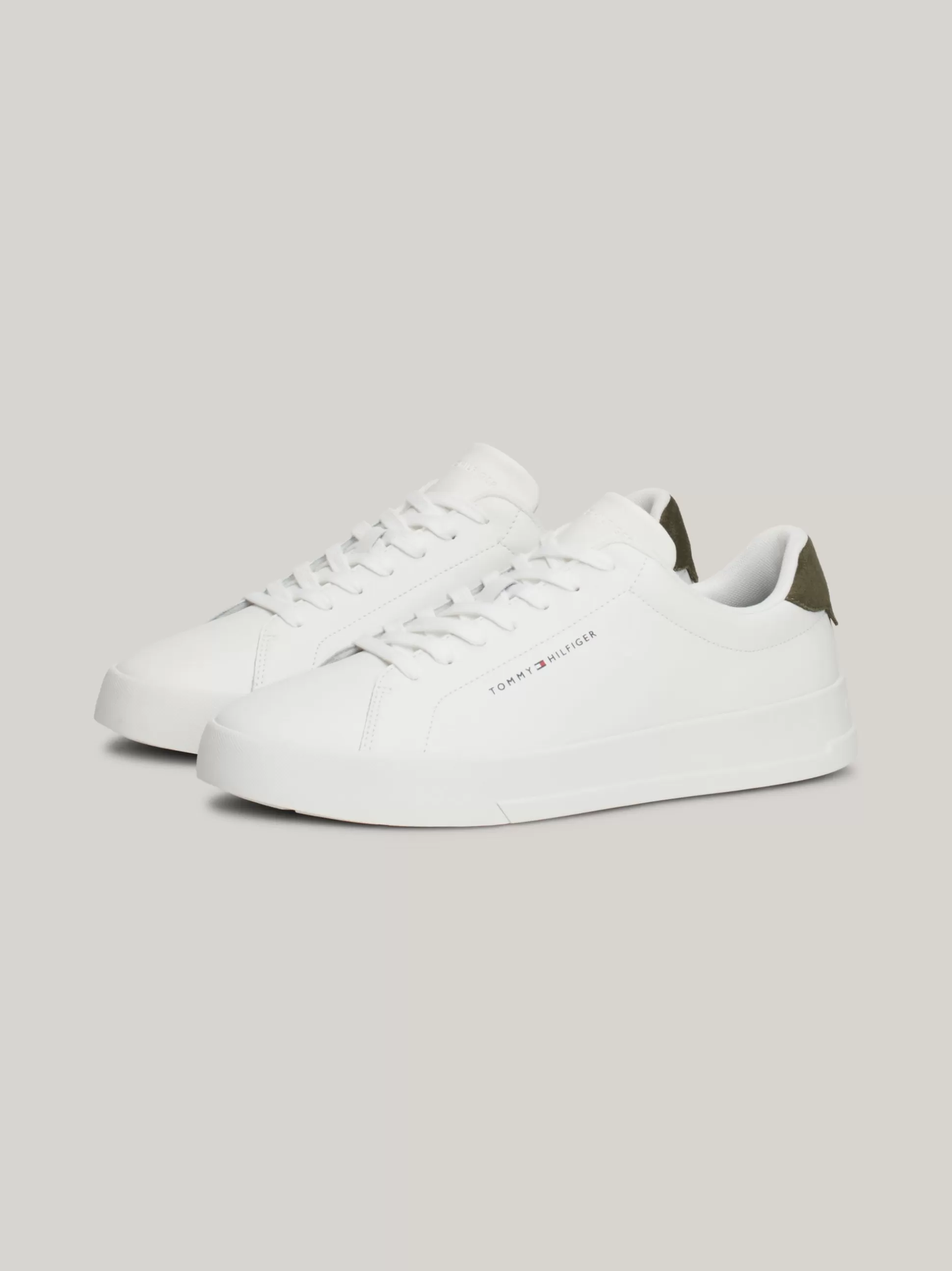 Tommy Hilfiger White Trainers | Sneakersy^Tenisówki Essential O Groszkowej Fakturze