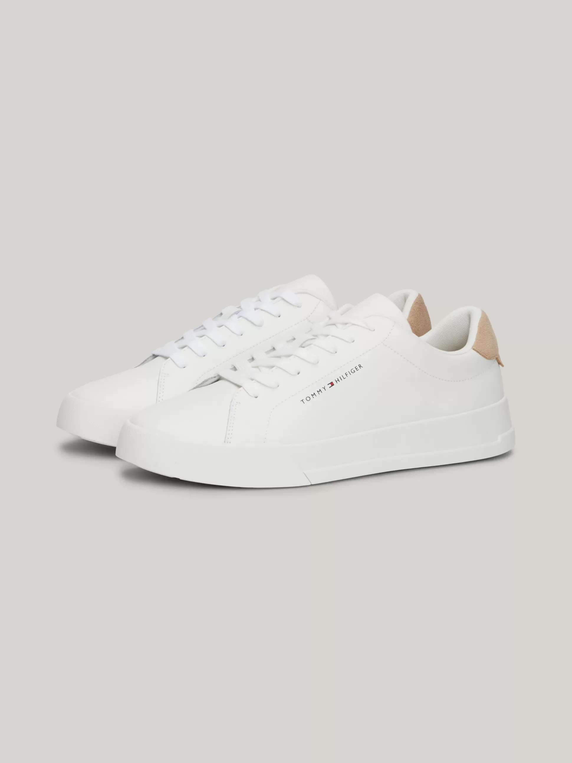 Tommy Hilfiger White Trainers | Sneakersy^Tenisówki Essential O Groszkowej Fakturze