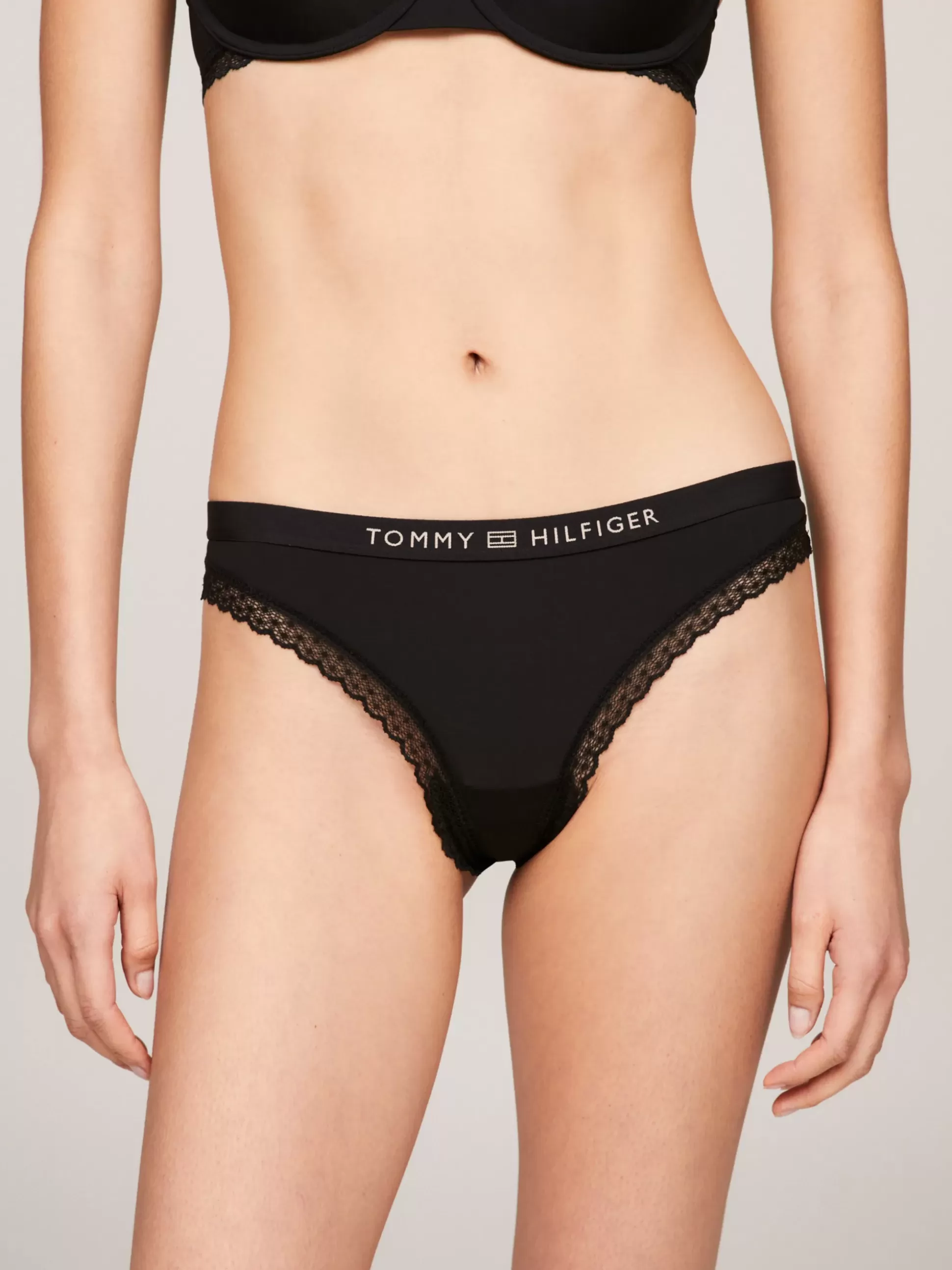 Tommy Hilfiger Figi | Bielizna^Thongi Z Logo I Koronkowym Wykończeniem