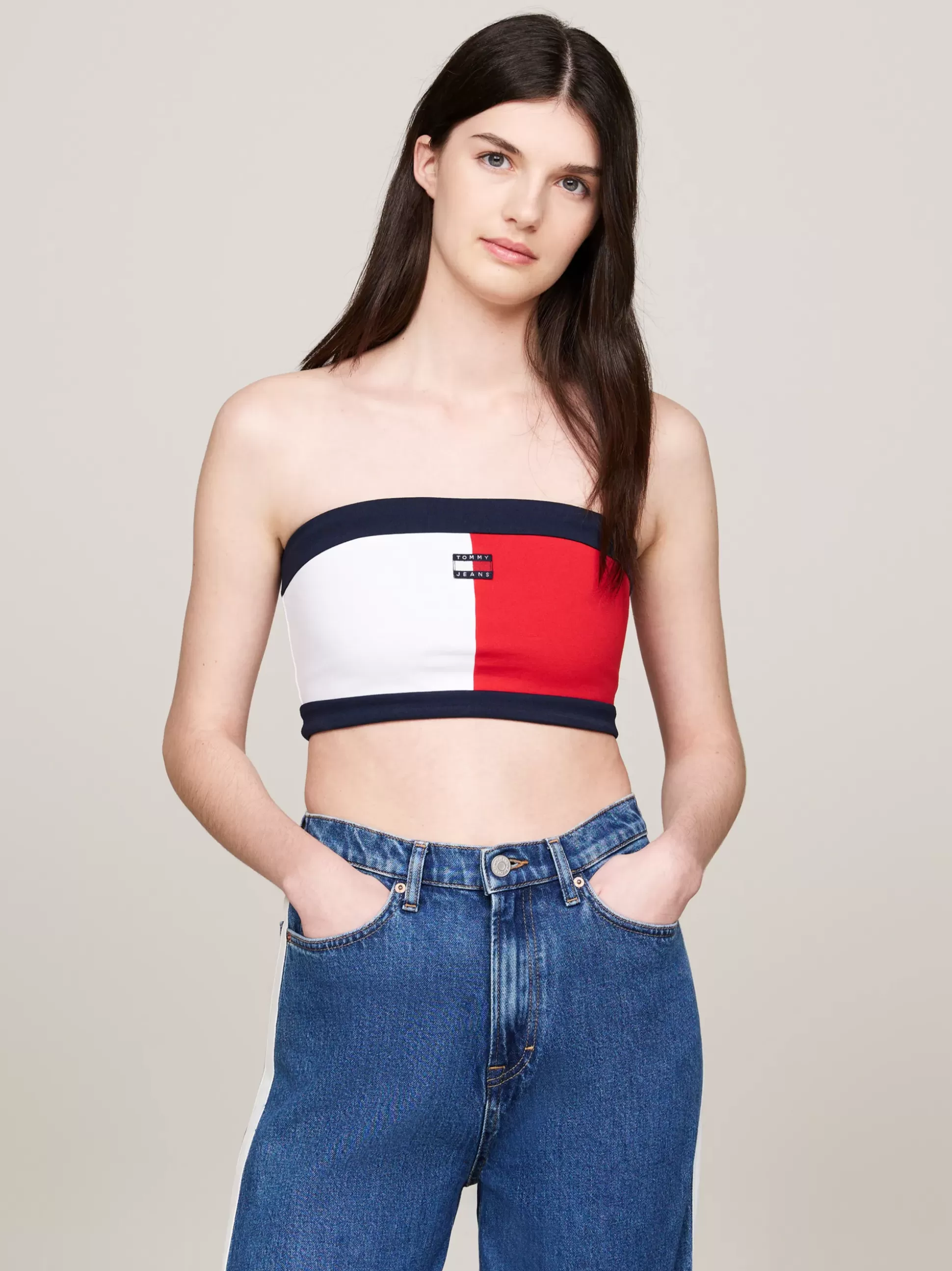 Tommy Hilfiger T-Shirty^Top O Skróconym Kroju Bez Ramiączek Z Naszywką