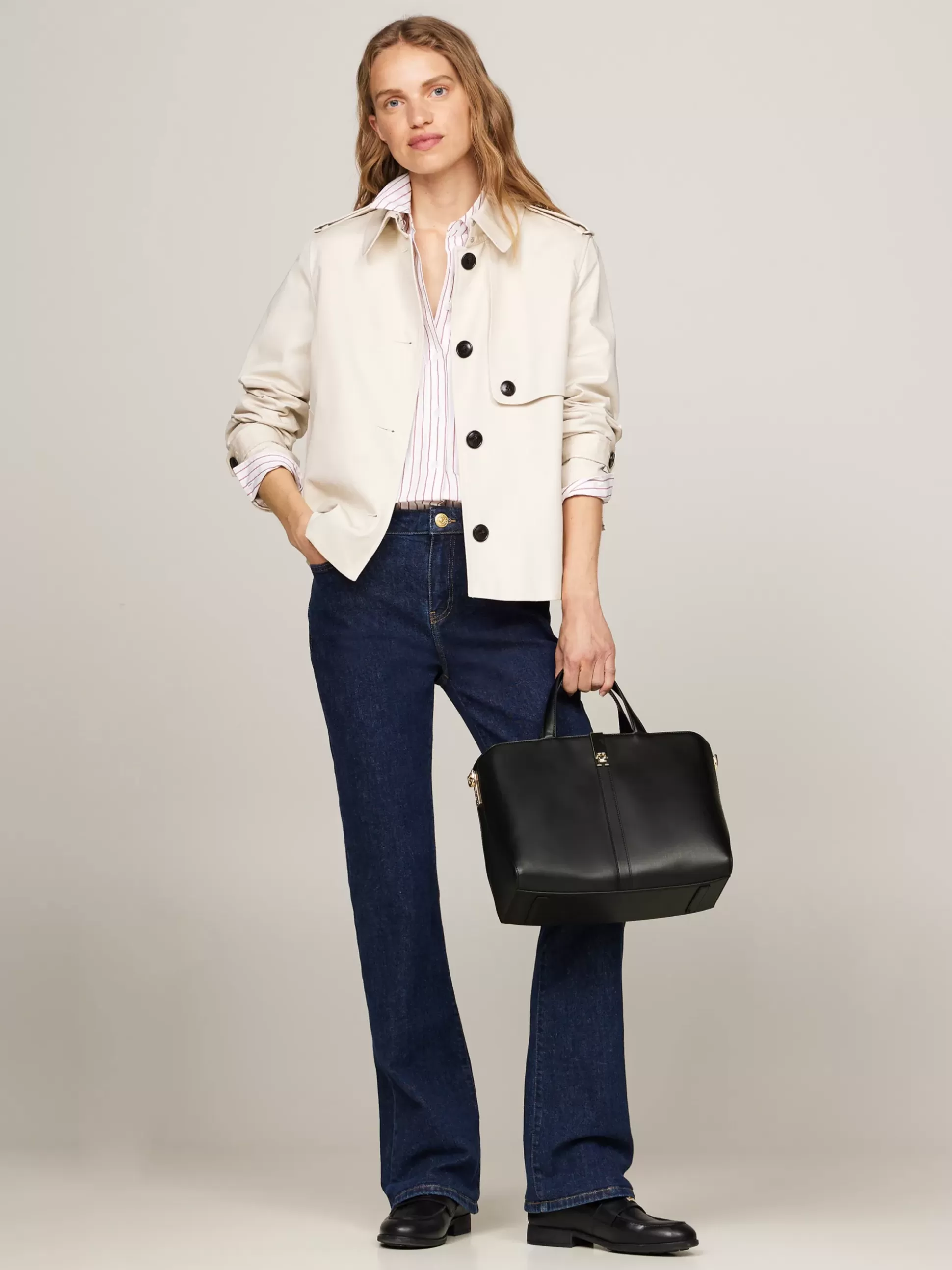 Tommy Hilfiger Torebki Tote^Torebka Na Pasku Heritage Z Plakietką