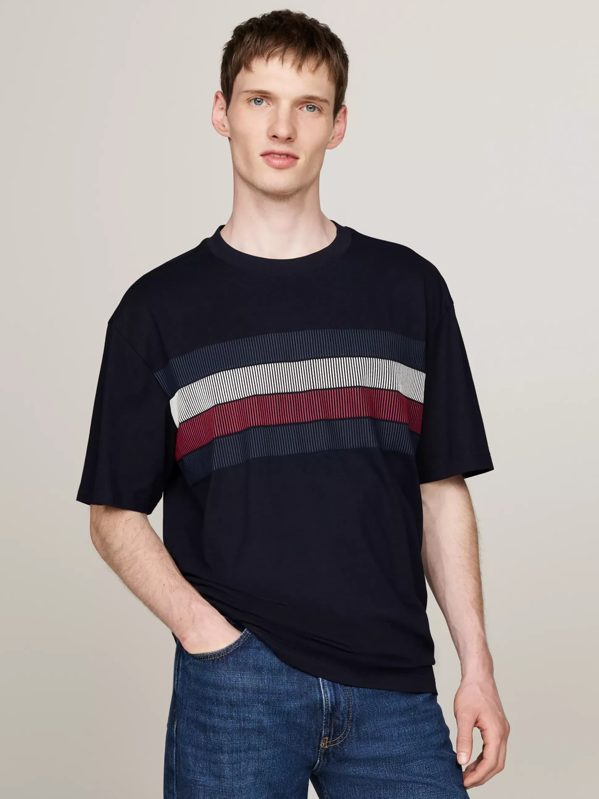 Tommy Hilfiger T-Shirty^T-shirt O Luźnym Kroju Z Cieniowaną Flagą