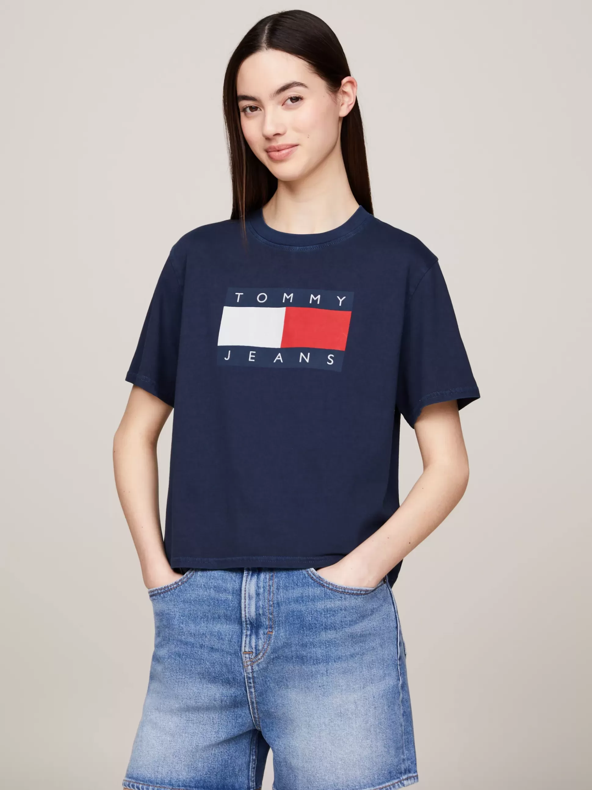 Tommy Hilfiger T-Shirty^T-shirt O Pudełkowym Kroju Z Naszywką Z Flagą