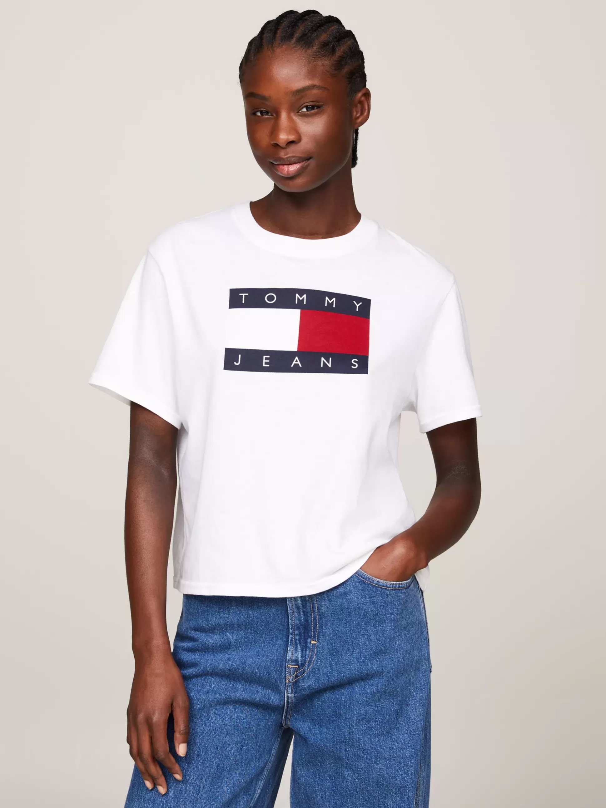 Tommy Hilfiger T-Shirty^T-shirt O Pudełkowym Kroju Z Naszywką Z Flagą