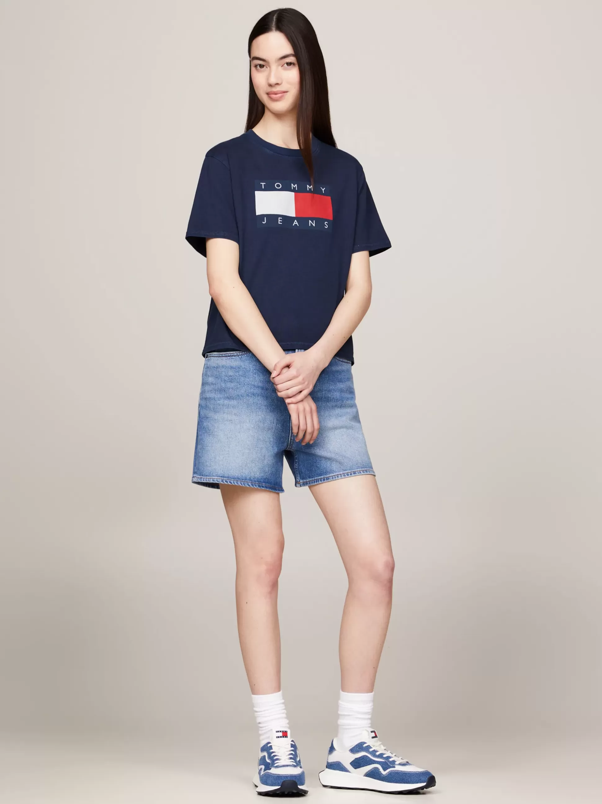 Tommy Hilfiger T-Shirty^T-shirt O Pudełkowym Kroju Z Naszywką Z Flagą