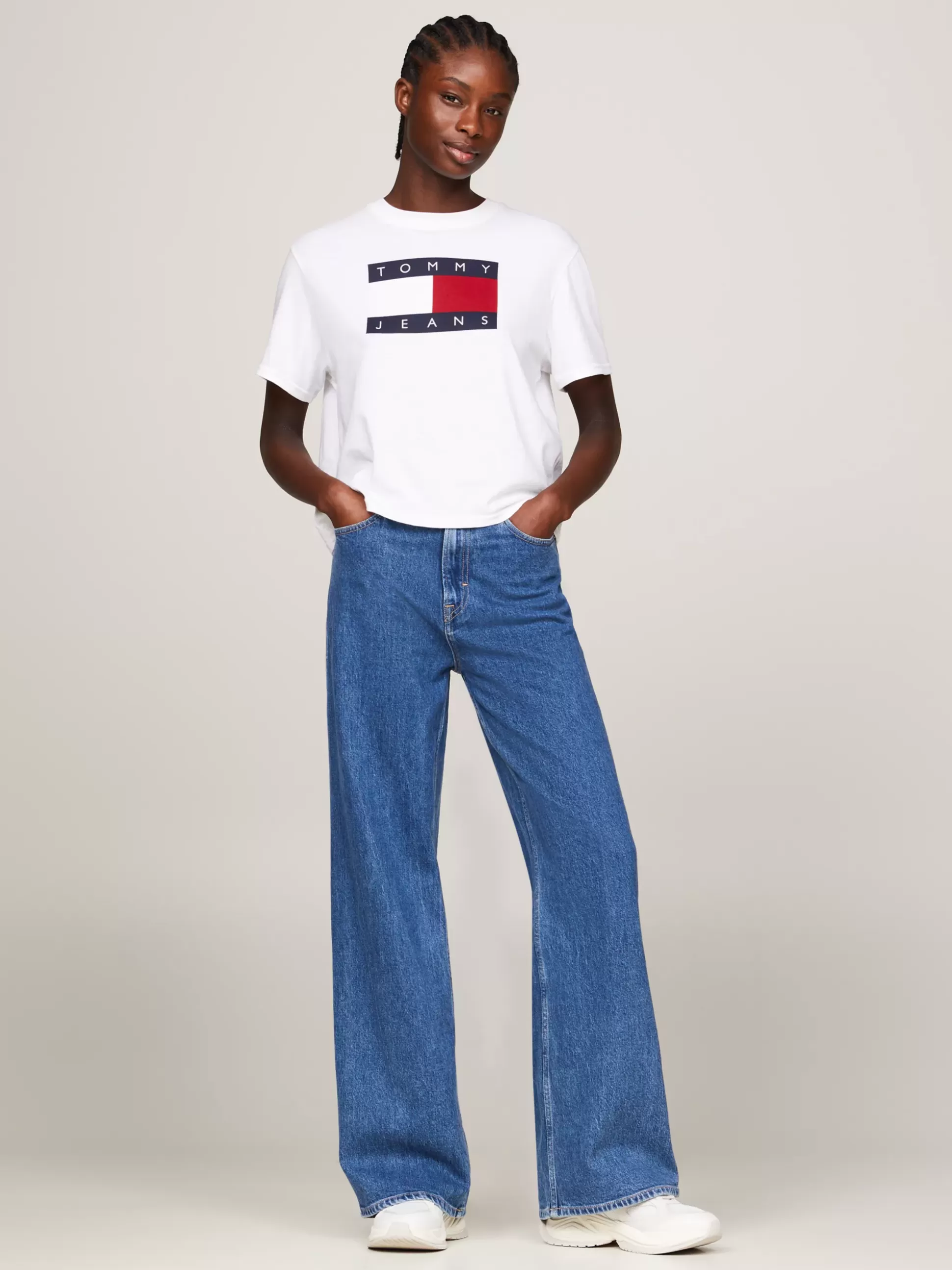 Tommy Hilfiger T-Shirty^T-shirt O Pudełkowym Kroju Z Naszywką Z Flagą