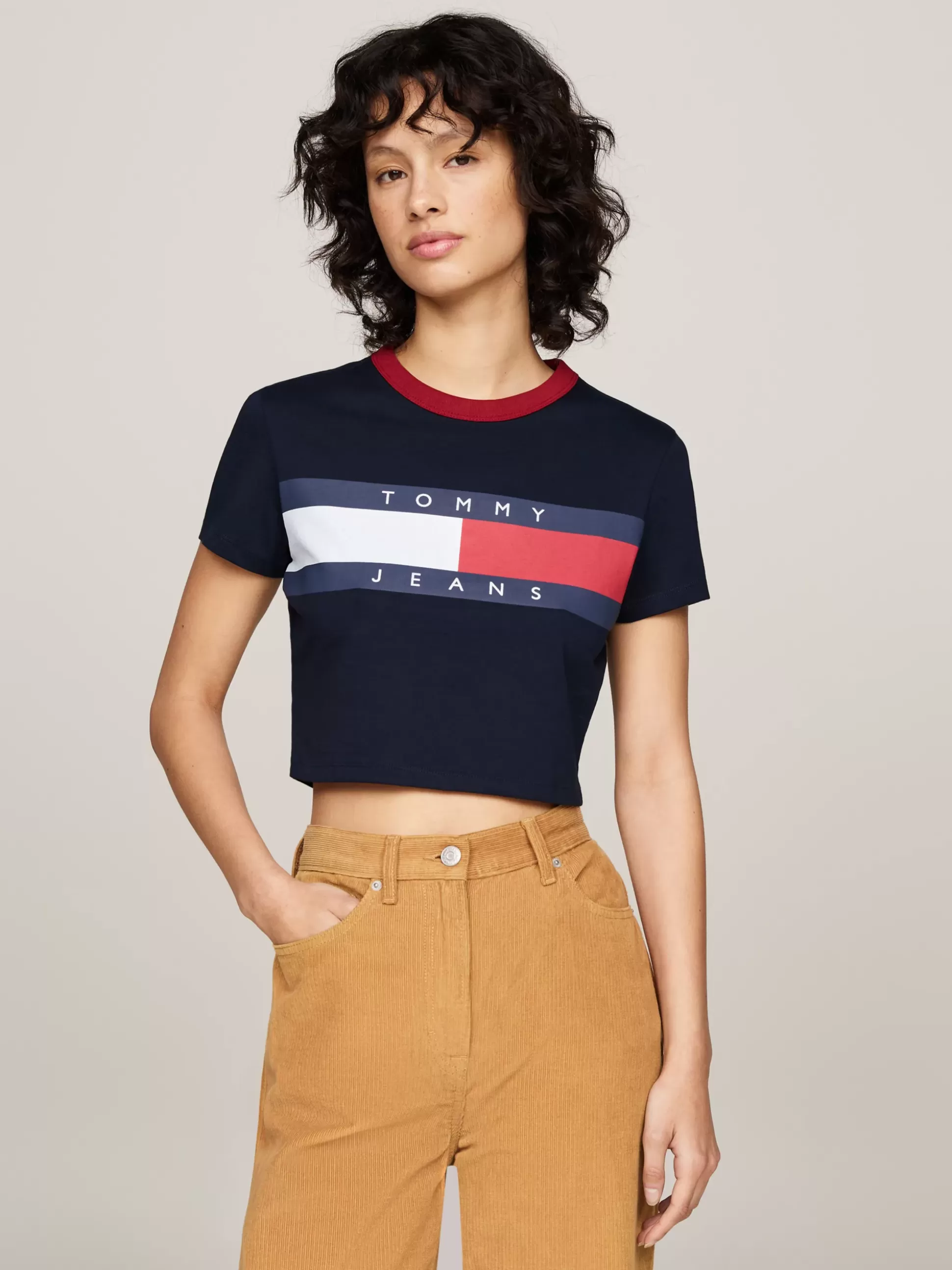 Tommy Hilfiger T-Shirty^T-shirt O Skróconym Wąskim Kroju