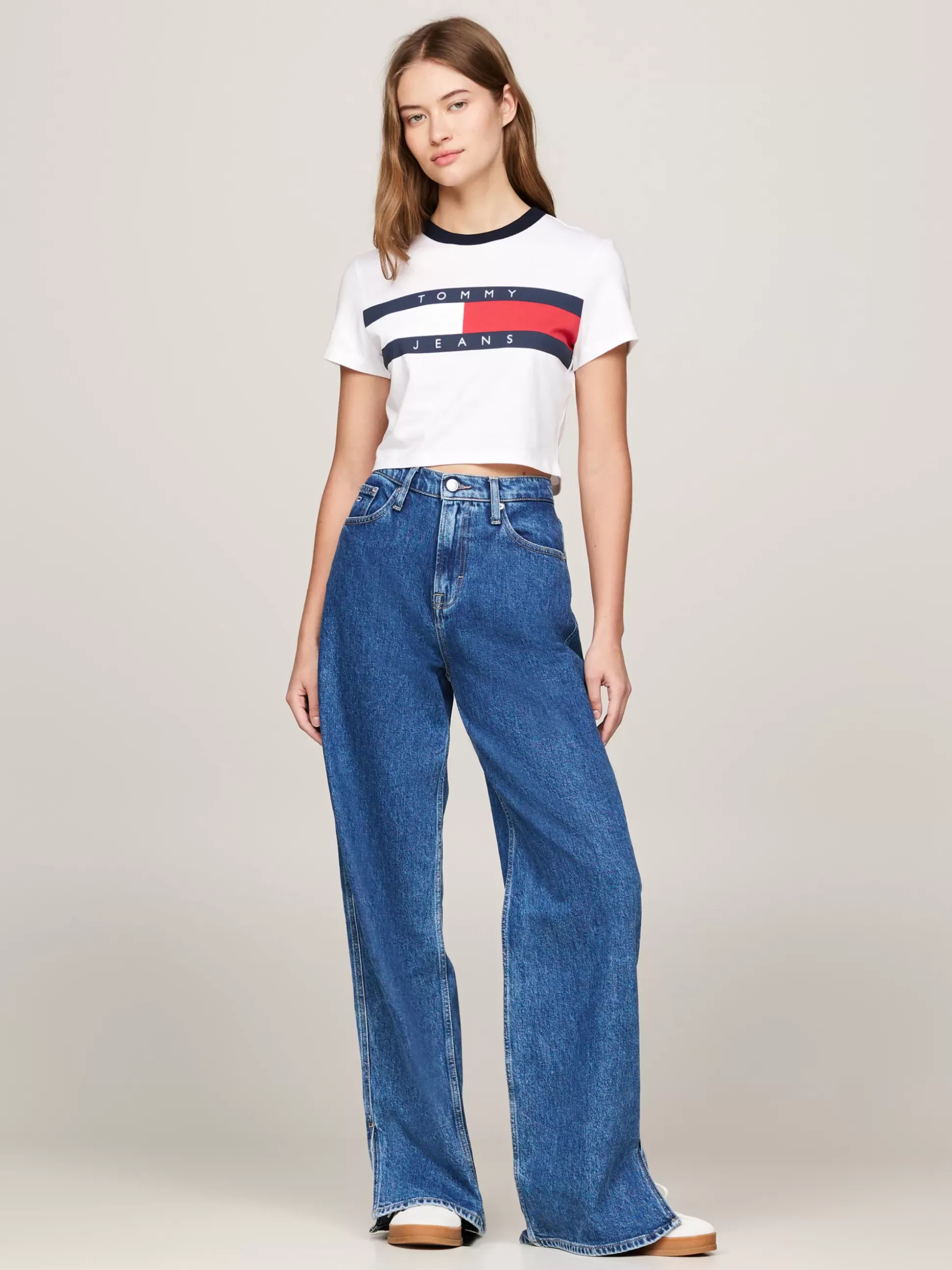 Tommy Hilfiger T-Shirty^T-shirt O Skróconym Wąskim Kroju