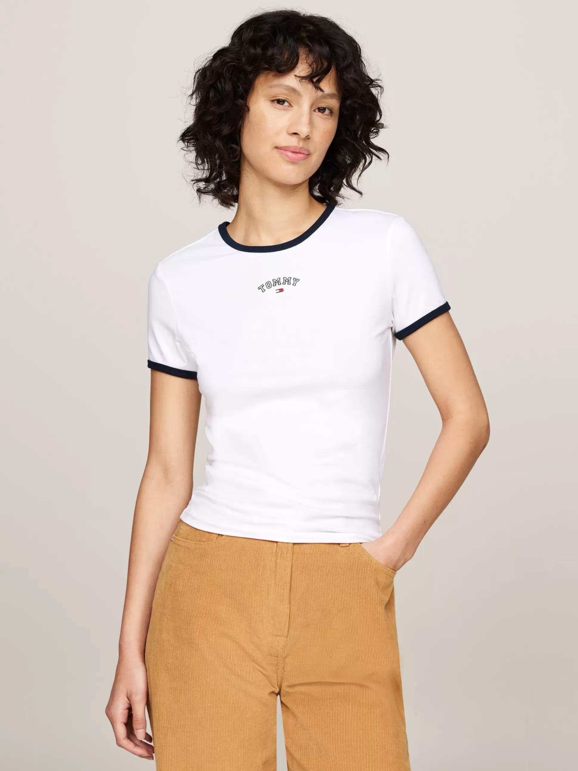 Tommy Hilfiger T-Shirty^T-shirt O Wąskim Kroju W Stylu Varsity