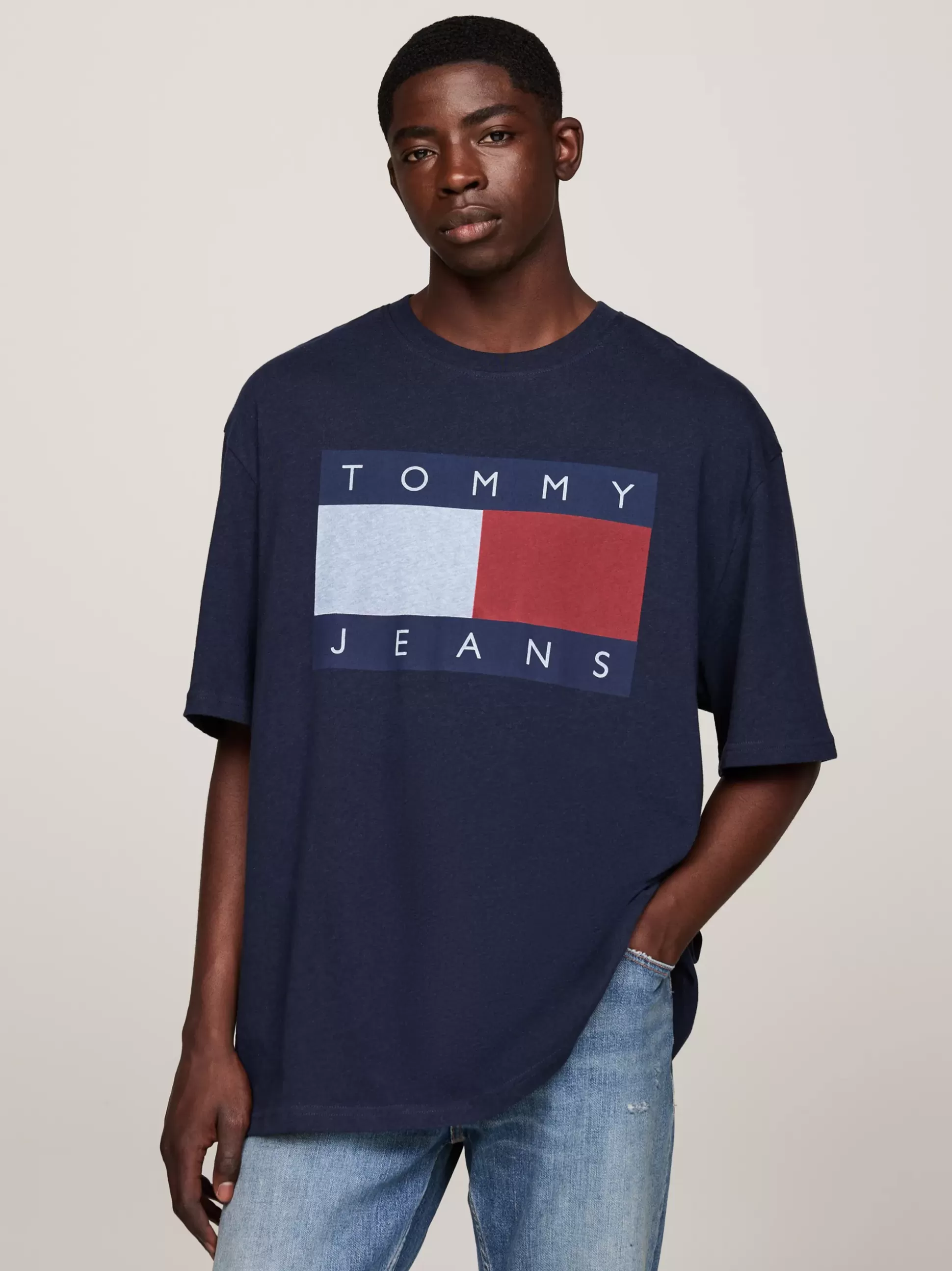 Tommy Hilfiger T-Shirty^T-shirt Oversize Z Flagą Tommy