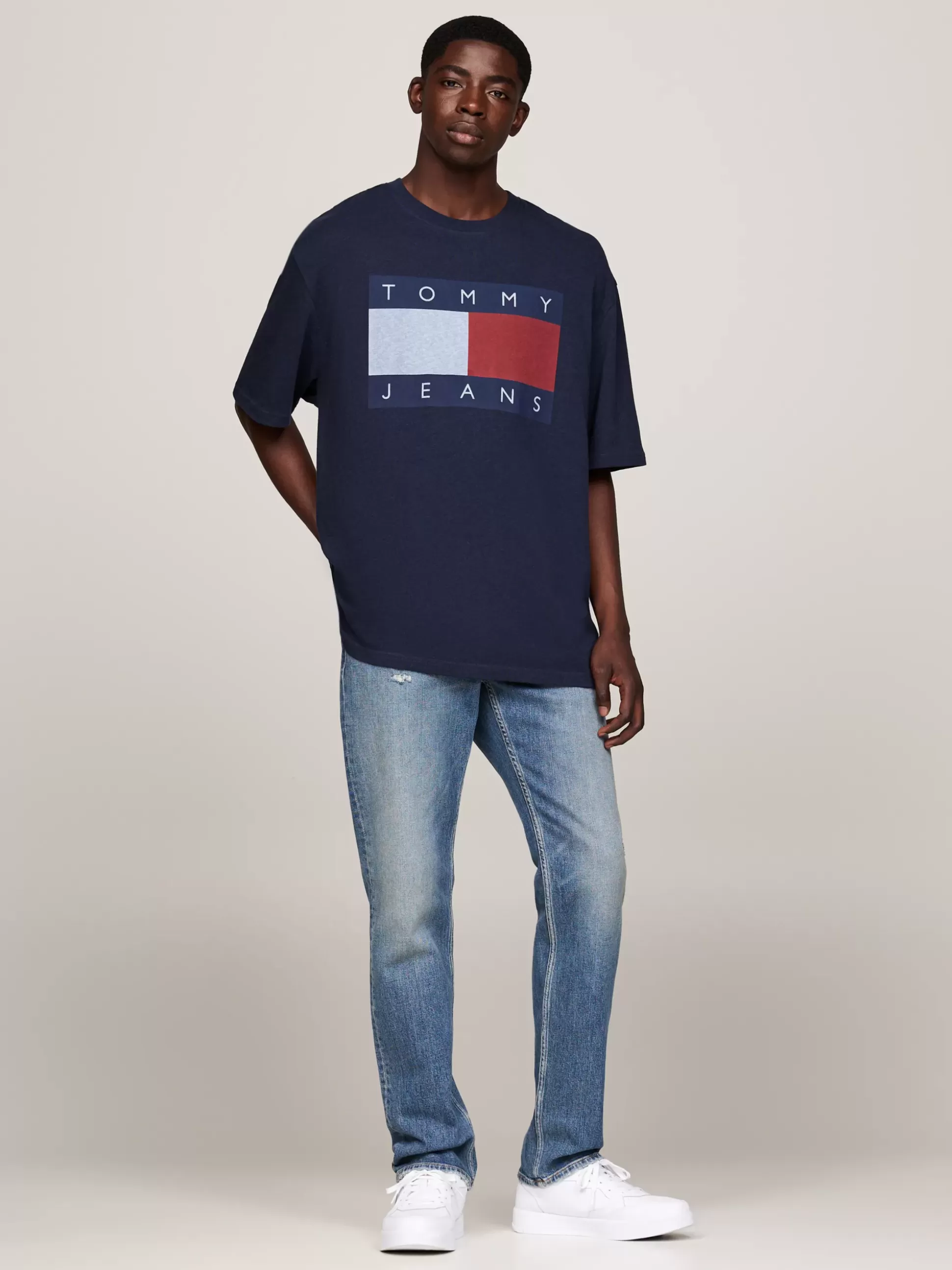 Tommy Hilfiger T-Shirty^T-shirt Oversize Z Flagą Tommy